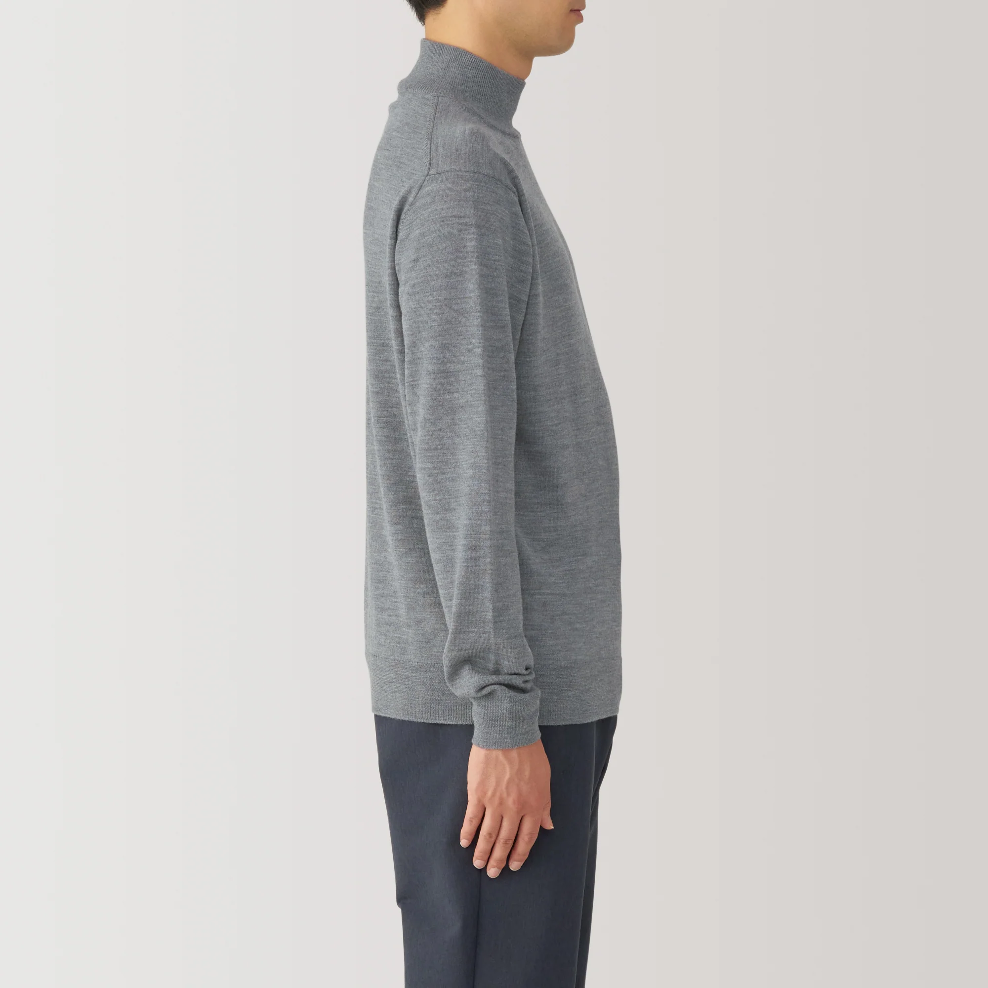 Men's Washable High Gauge High Neck Sweater - Image 12