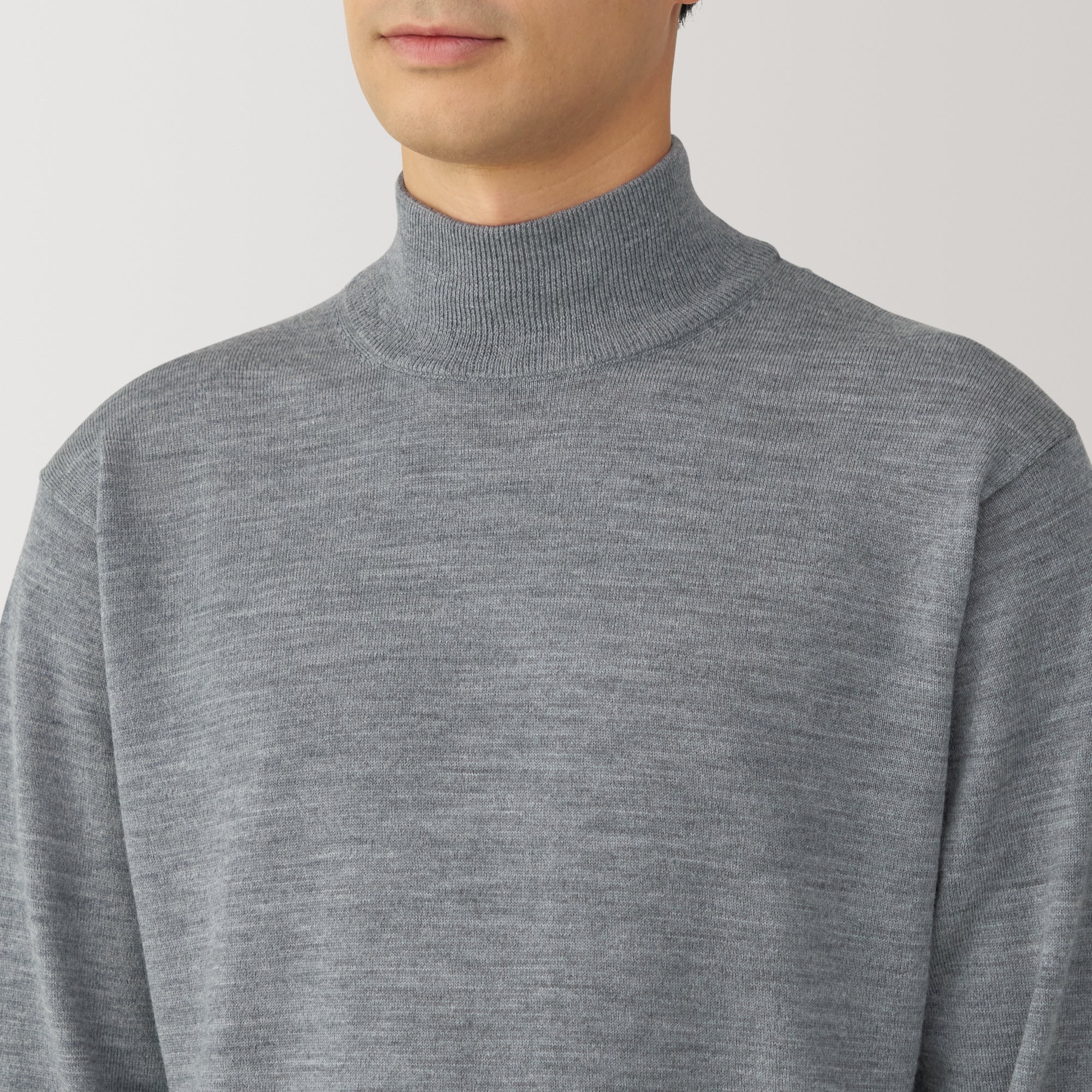 Men's Washable High Gauge High Neck Sweater - Image 14