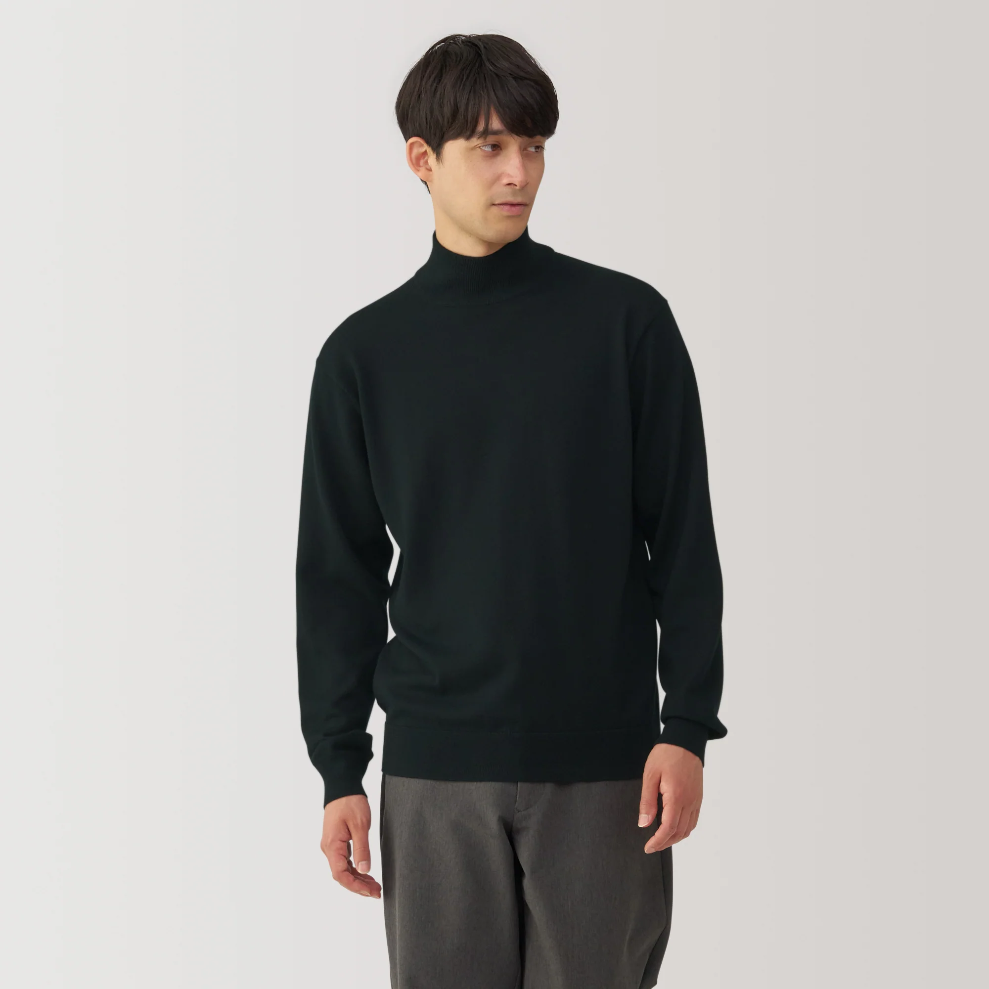 Men's Washable High Gauge High Neck Sweater - Image 17