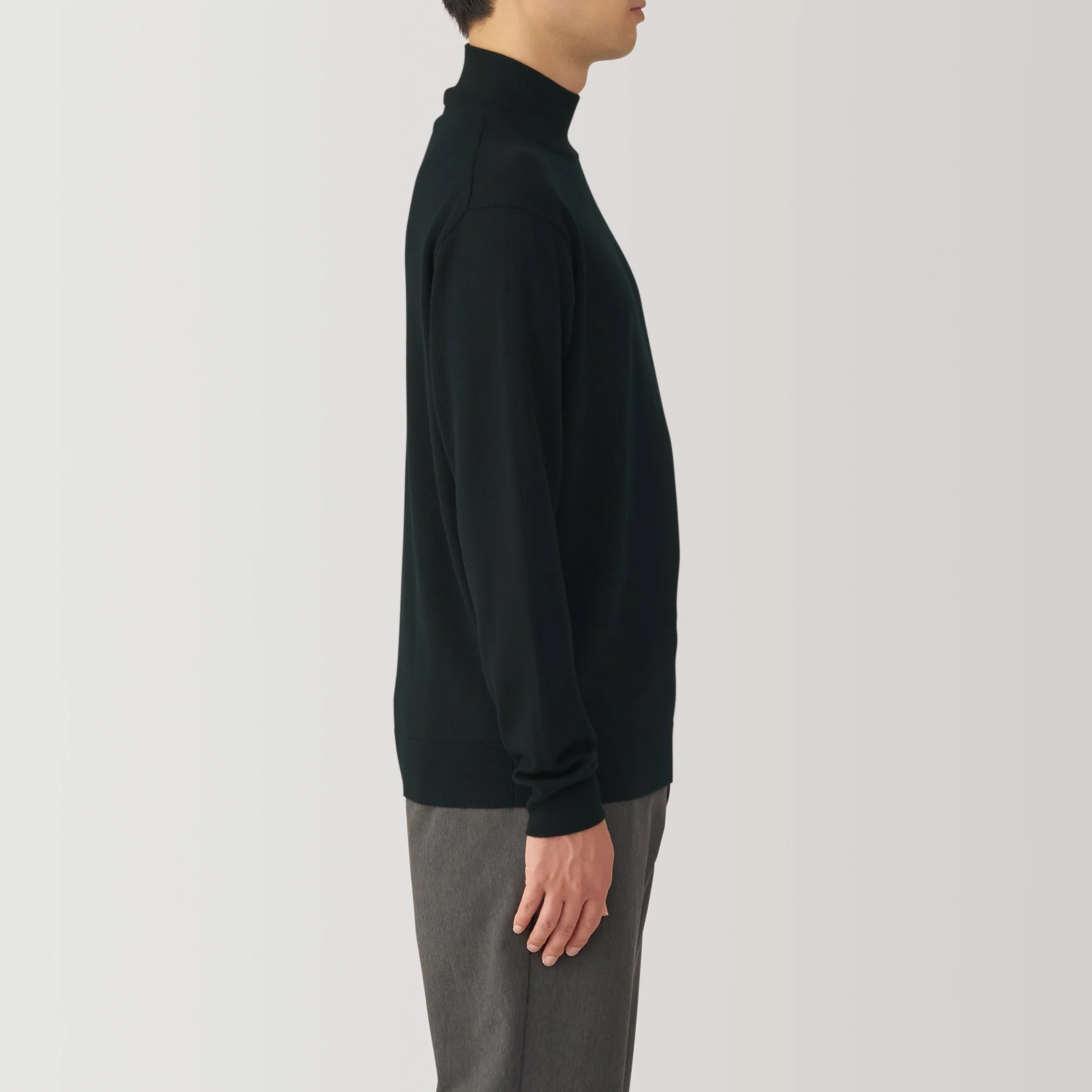 Men's Washable High Gauge High Neck Sweater - Image 19