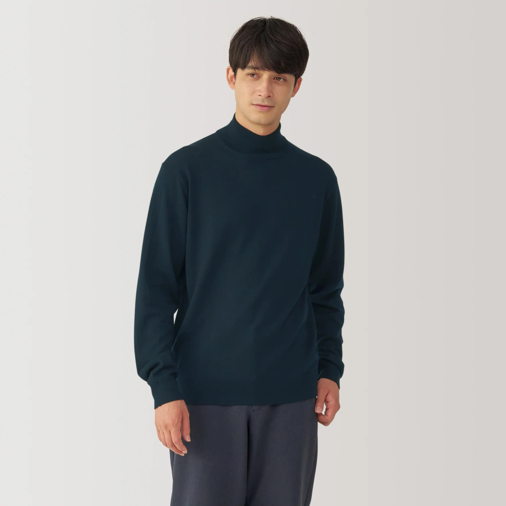 Men's Washable High Gauge High Neck Sweater - Image 24