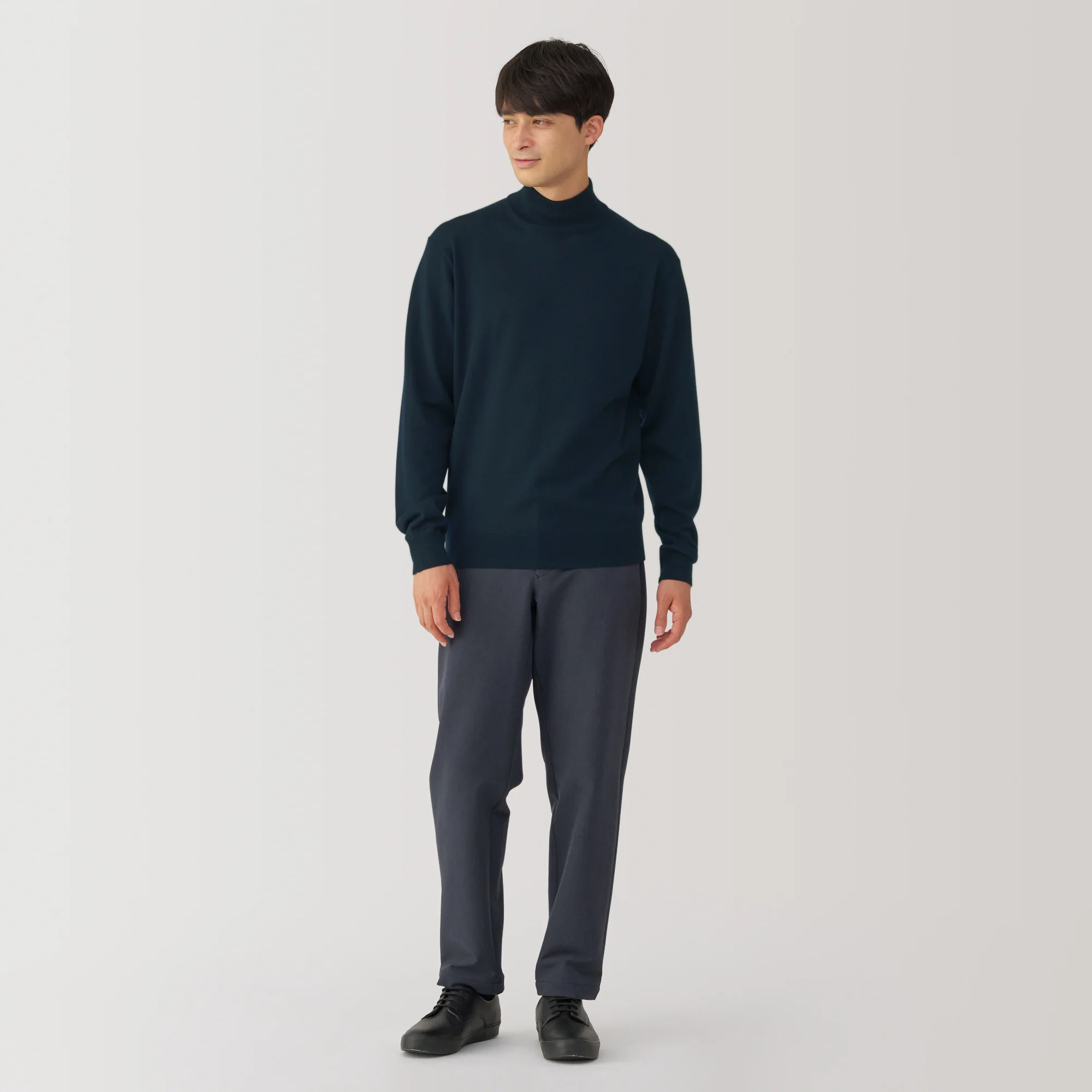 Men's Washable High Gauge High Neck Sweater - Image 25