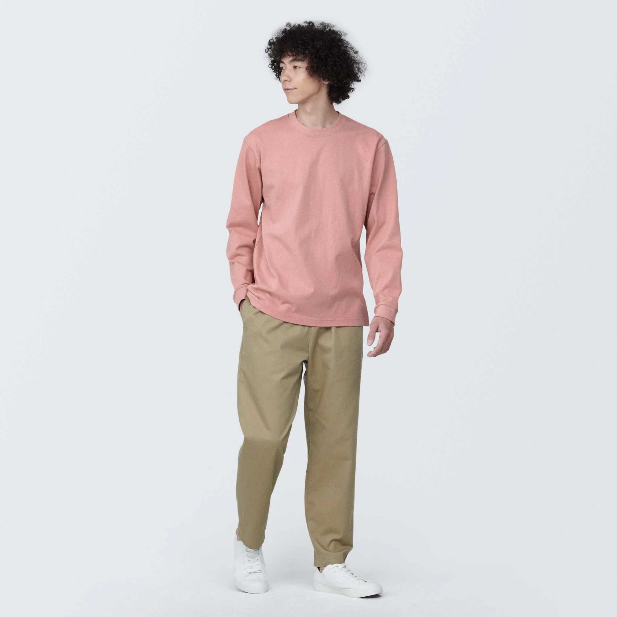 Men's Washed Heavyweight Crewneck Long Sleeve T-Shirt - Image 11