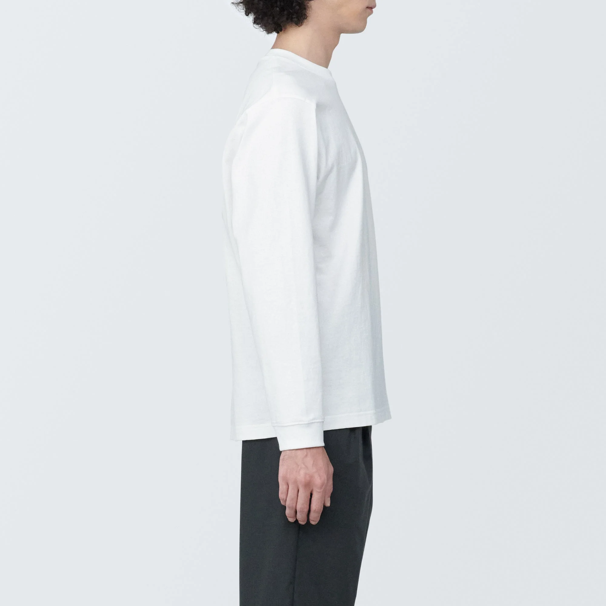 Men's Washed Heavyweight Crewneck Long Sleeve T-Shirt - Image 19