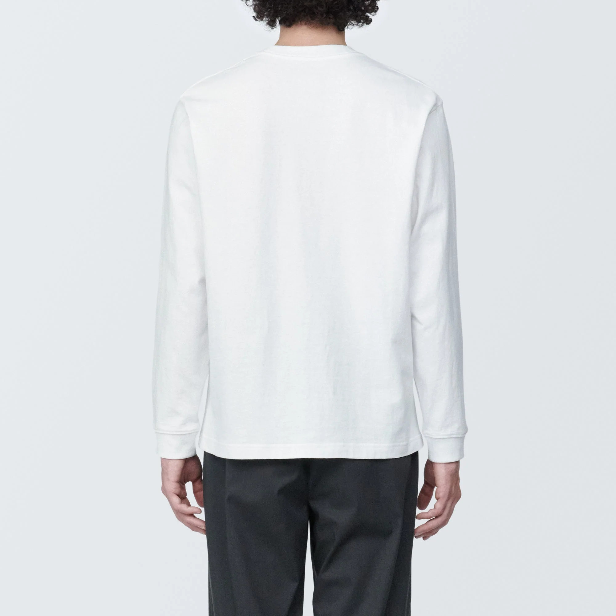 Men's Washed Heavyweight Crewneck Long Sleeve T-Shirt - Image 20