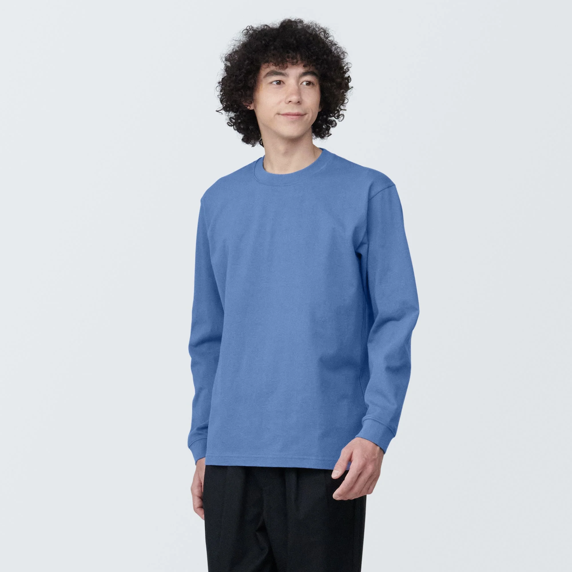 Men's Washed Heavyweight Crewneck Long Sleeve T-Shirt - Image 24