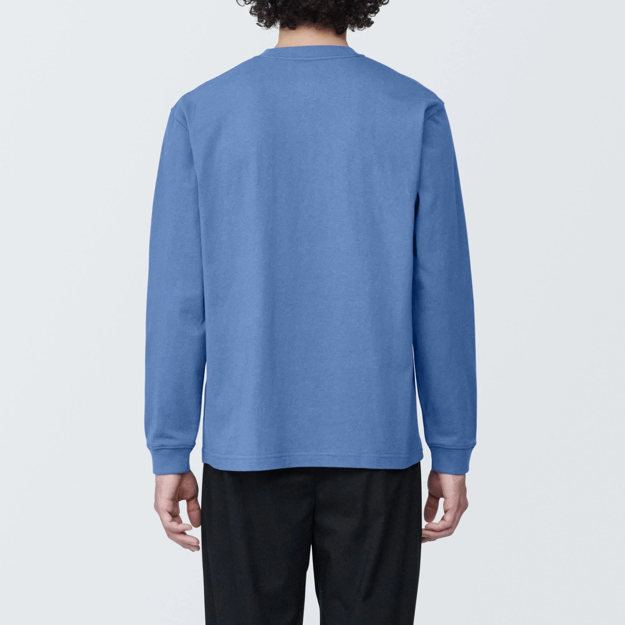 Men's Washed Heavyweight Crewneck Long Sleeve T-Shirt - Image 27