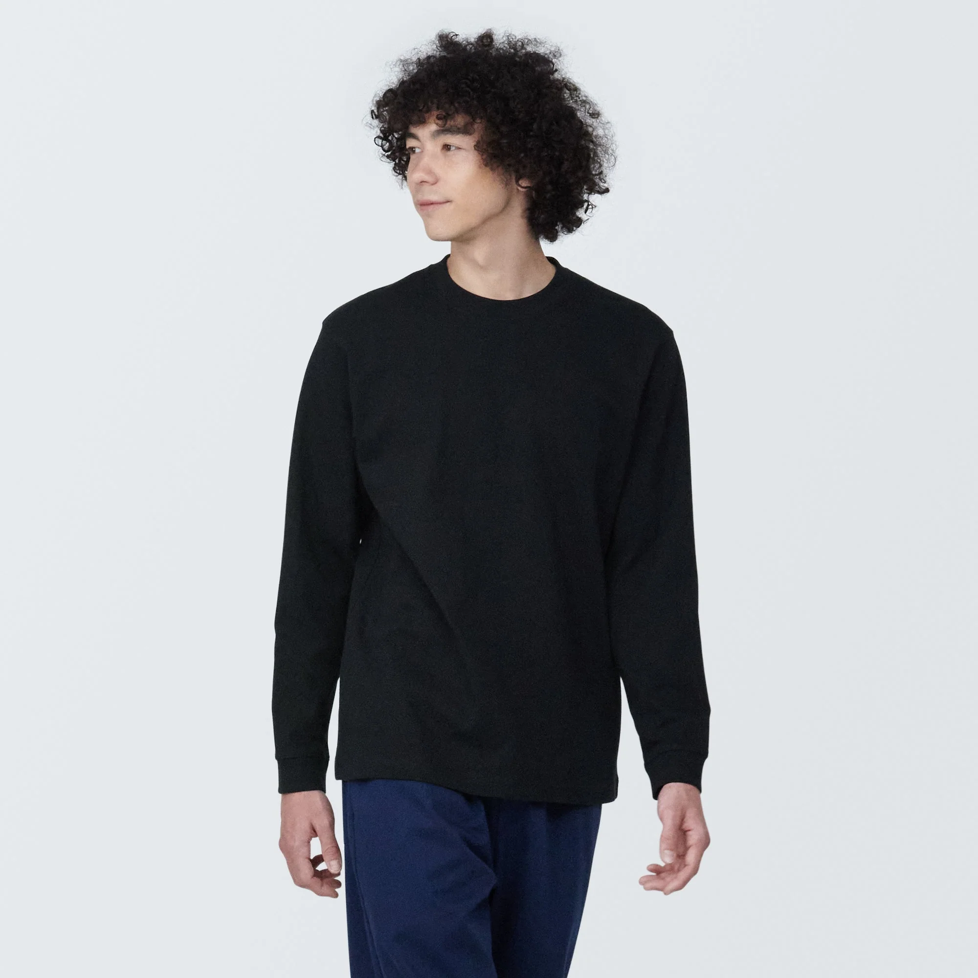 Men's Washed Heavyweight Crewneck Long Sleeve T-Shirt - Image 31