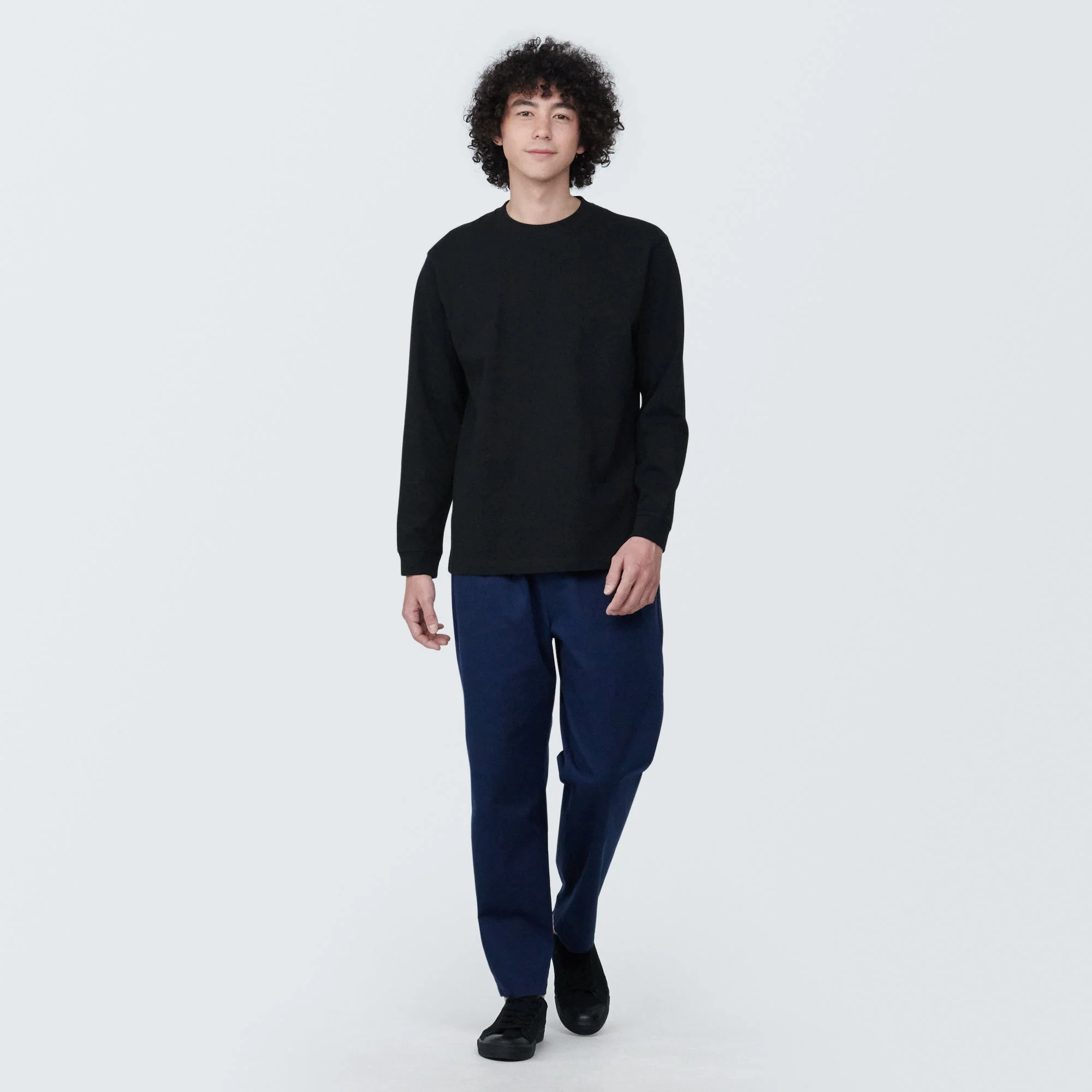 Men's Washed Heavyweight Crewneck Long Sleeve T-Shirt - Image 32