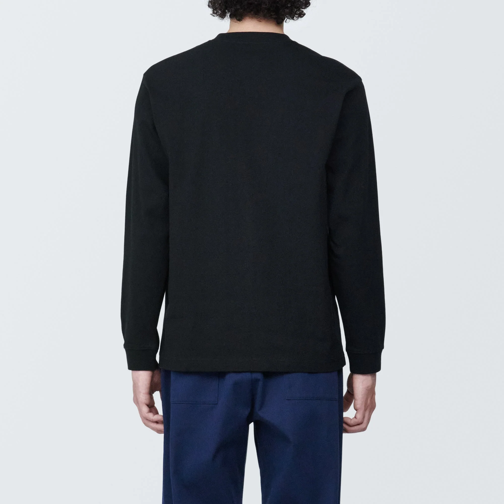 Men's Washed Heavyweight Crewneck Long Sleeve T-Shirt - Image 34