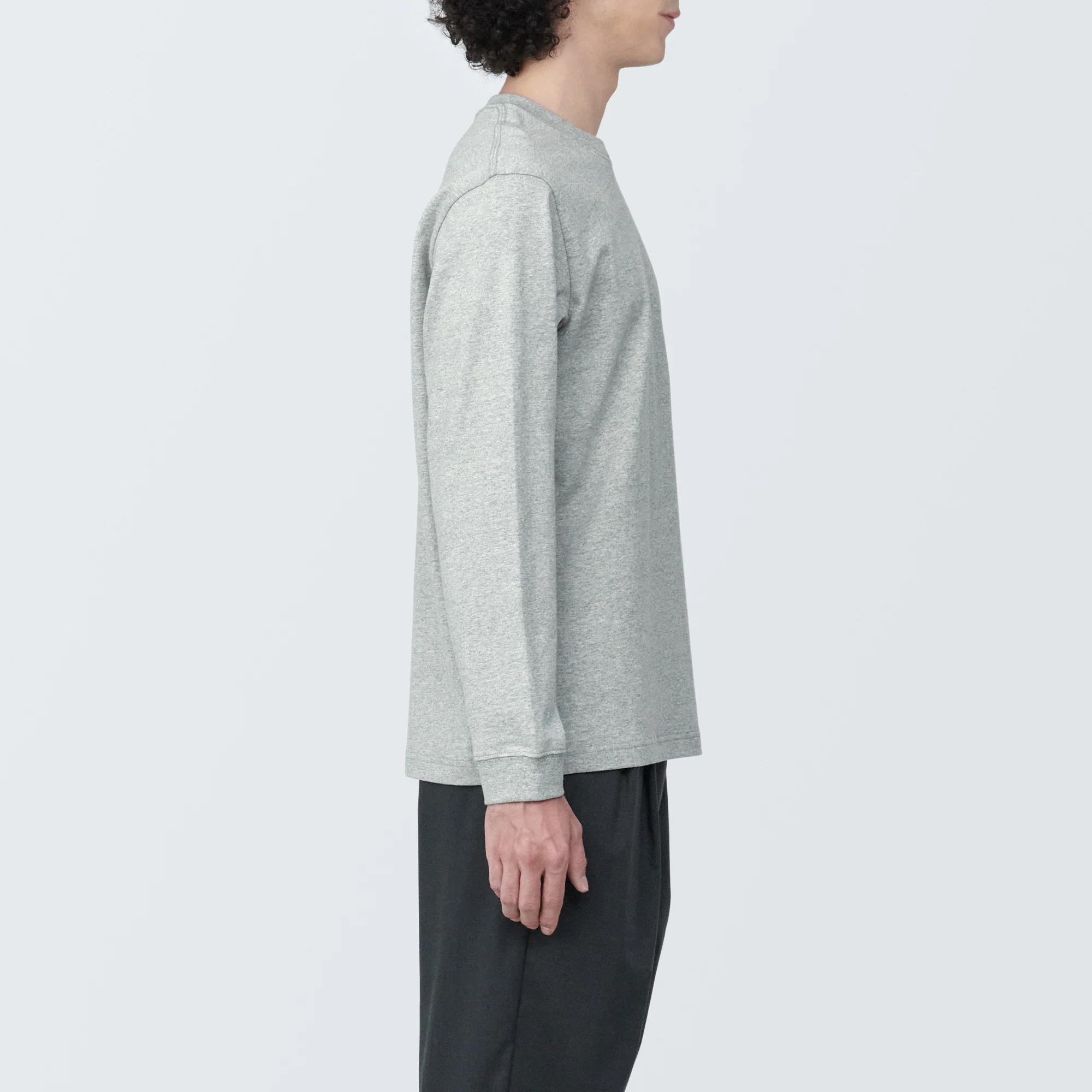 Men's Washed Heavyweight Crewneck Long Sleeve T-Shirt - Image 5