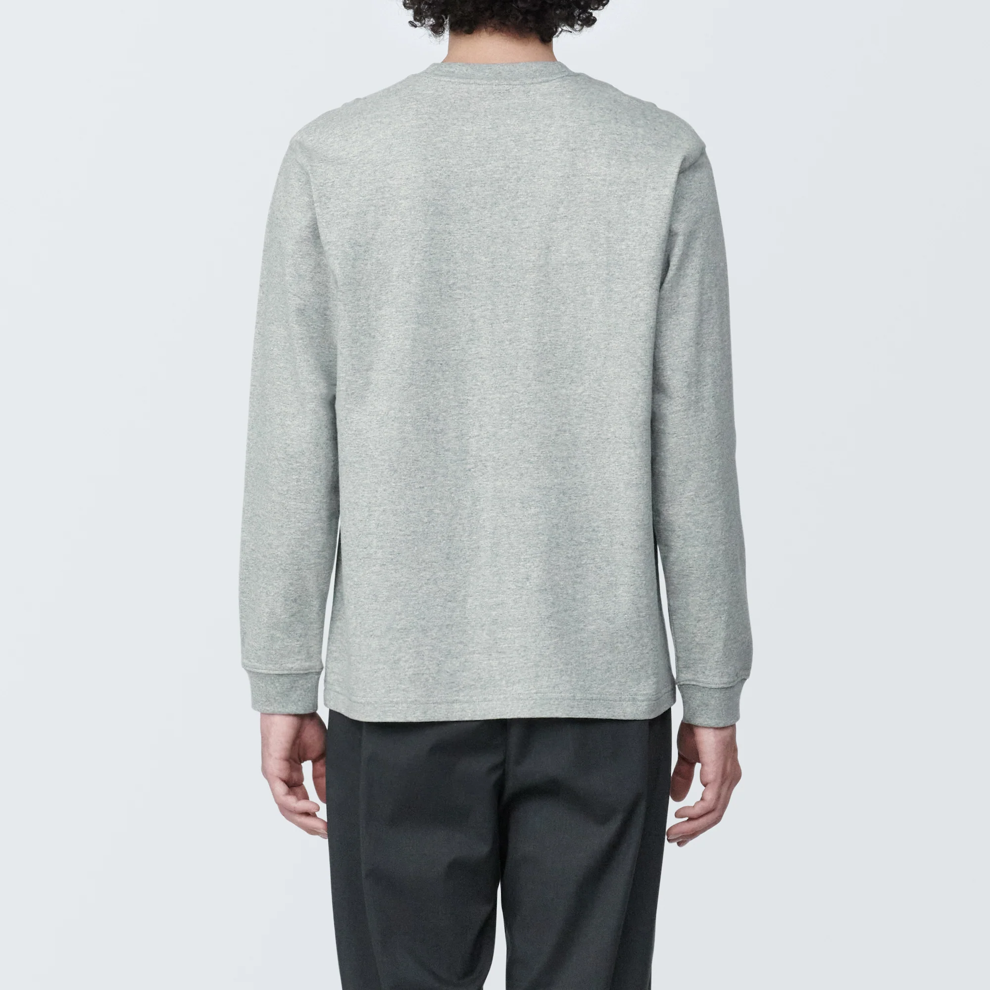 Men's Washed Heavyweight Crewneck Long Sleeve T-Shirt - Image 6