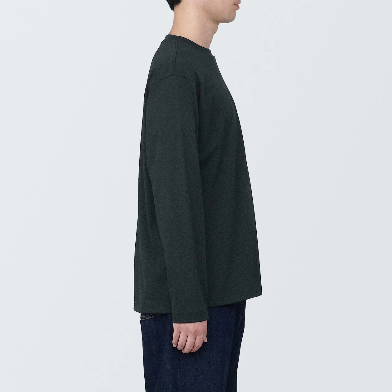 Men's Washed Jersey Crew Neck Long Sleeve T-Shirt - Image 12