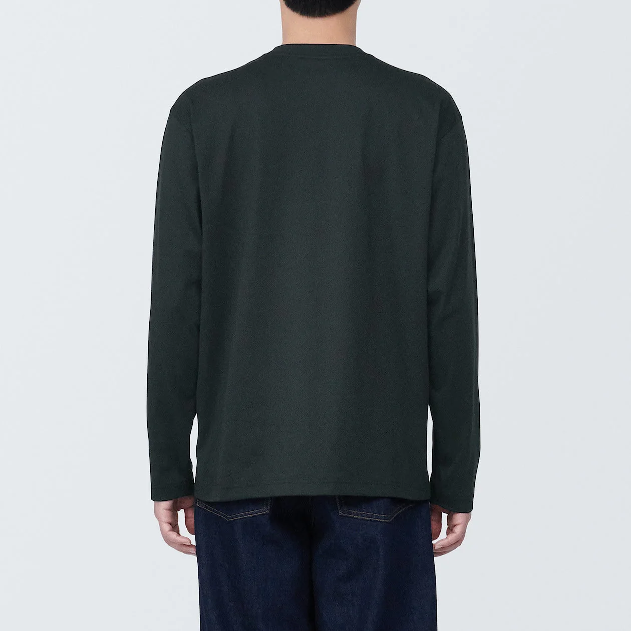 Men's Washed Jersey Crew Neck Long Sleeve T-Shirt - Image 13