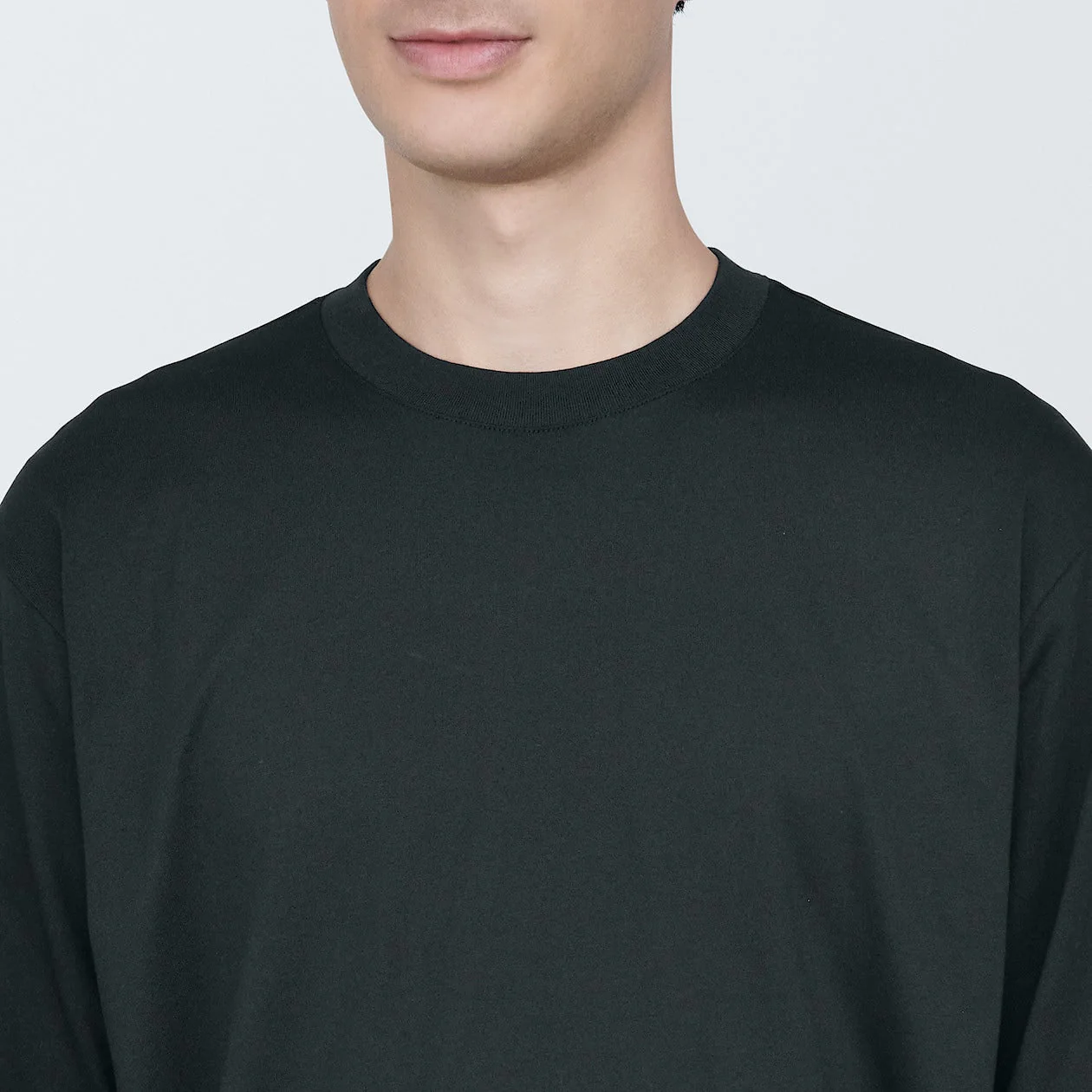 Men's Washed Jersey Crew Neck Long Sleeve T-Shirt - Image 14