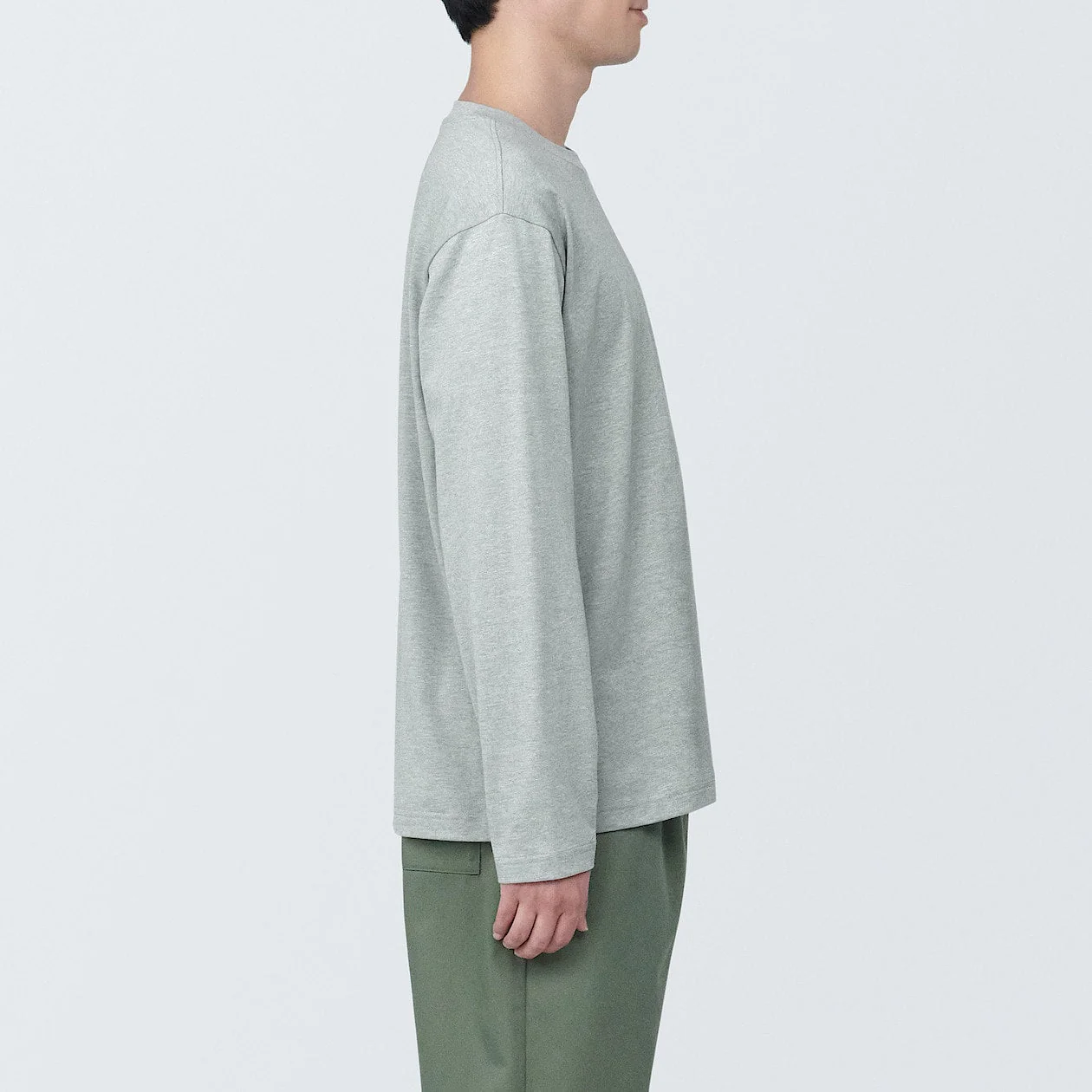 Men's Washed Jersey Crew Neck Long Sleeve T-Shirt - Image 26