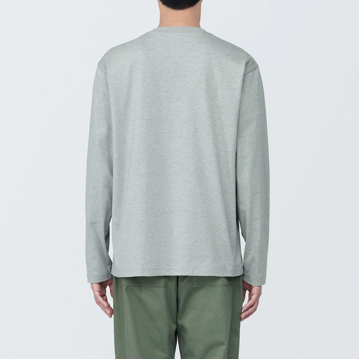 Men's Washed Jersey Crew Neck Long Sleeve T-Shirt - Image 27