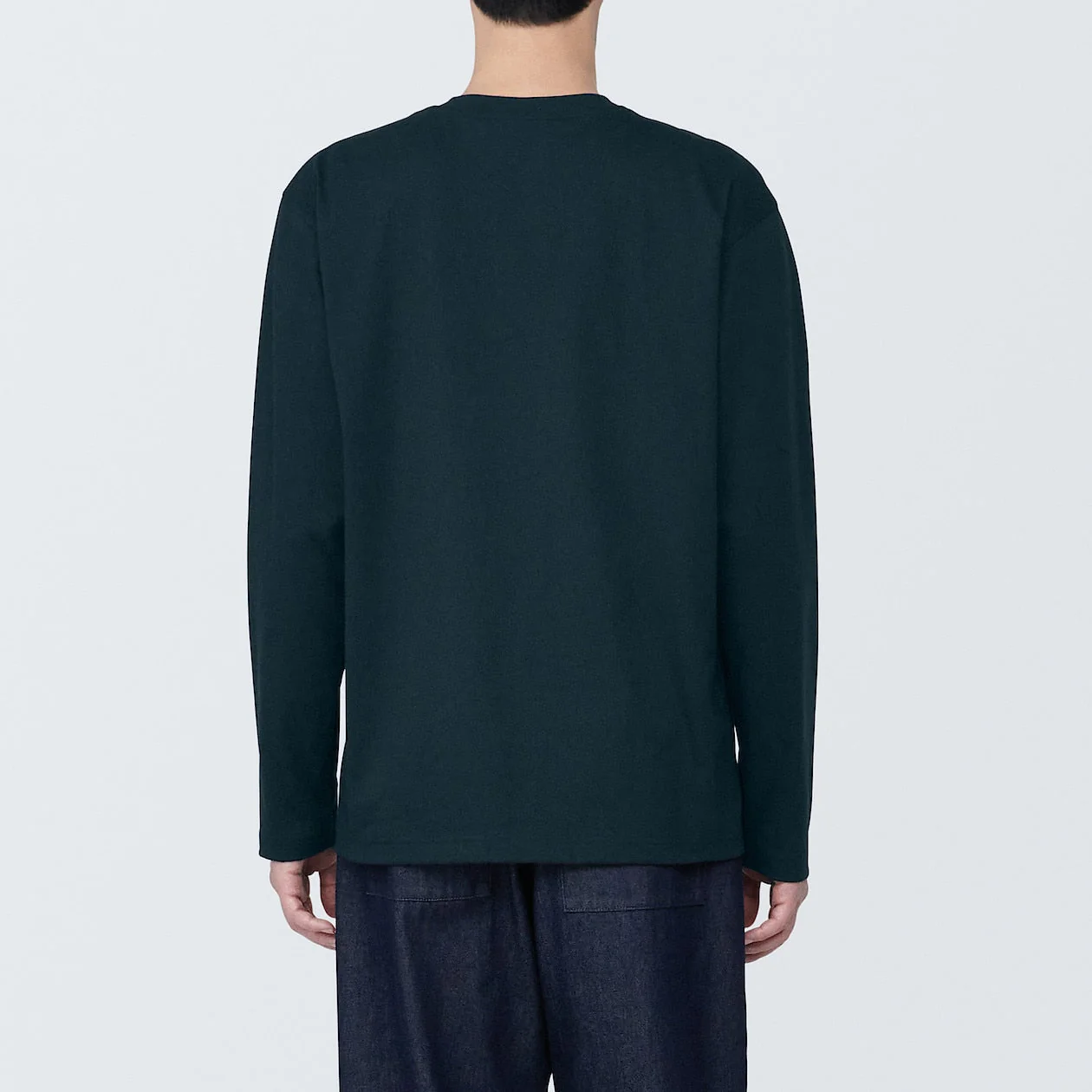 Men's Washed Jersey Crew Neck Long Sleeve T-Shirt - Image 34