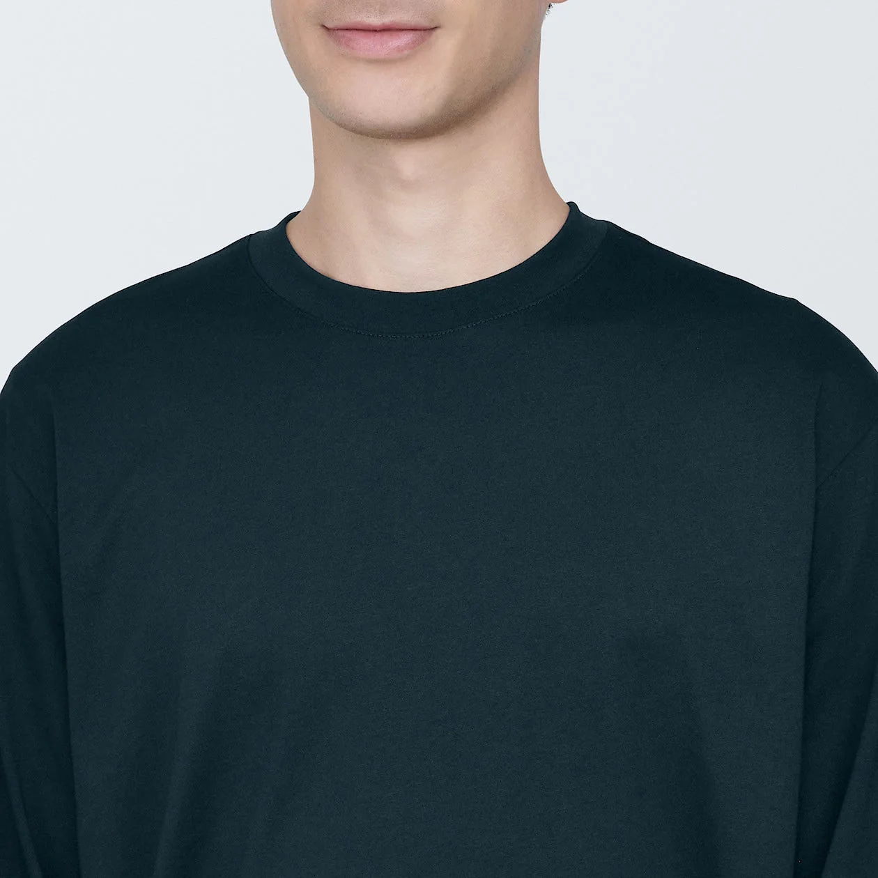 Men's Washed Jersey Crew Neck Long Sleeve T-Shirt - Image 35