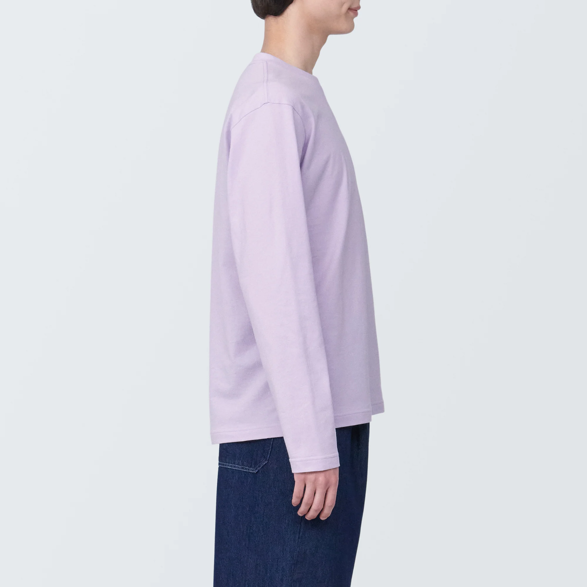 Men's Washed Jersey Crew Neck Long Sleeve T-Shirt - Image 40