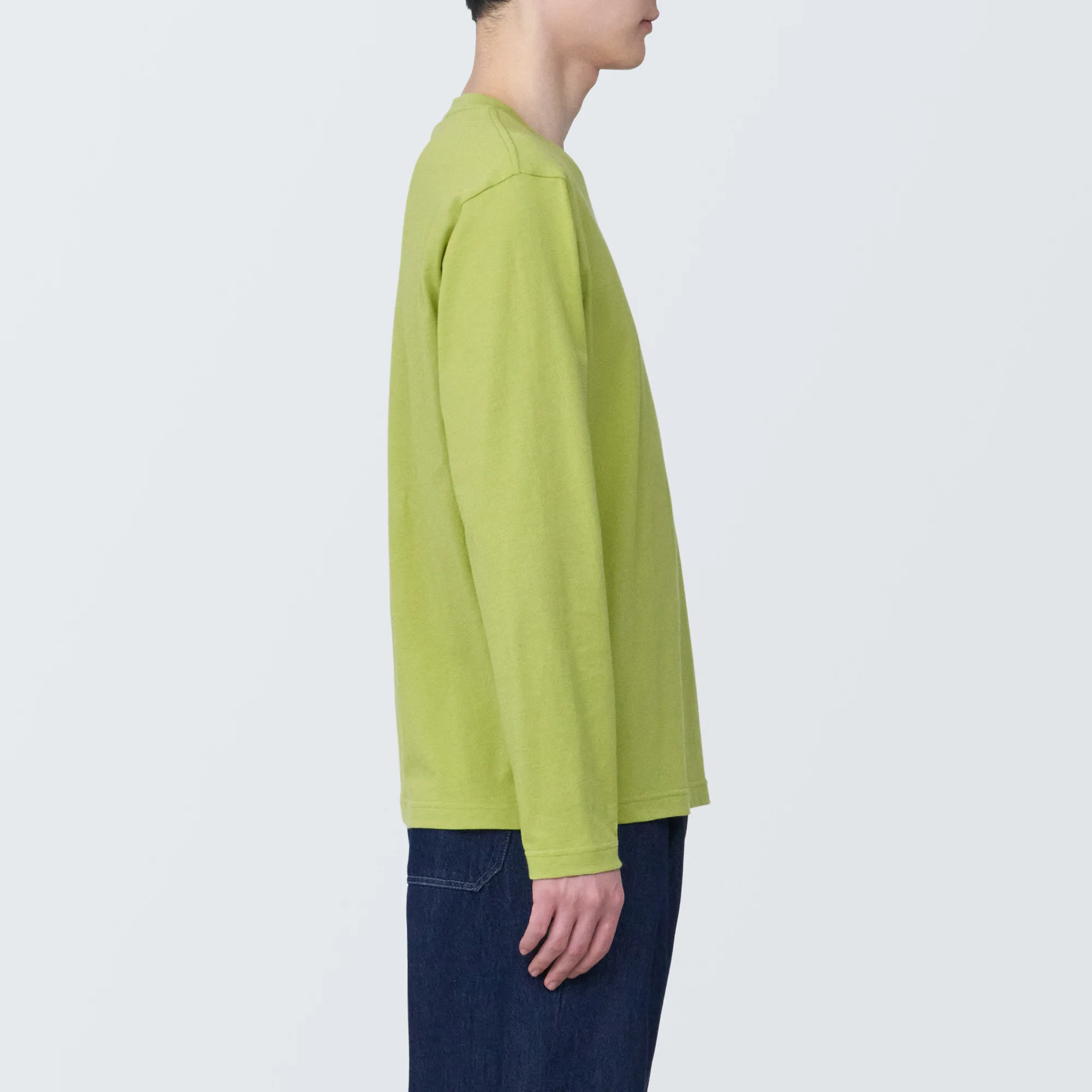 Men's Washed Jersey Crew Neck Long Sleeve T-Shirt - Image 47