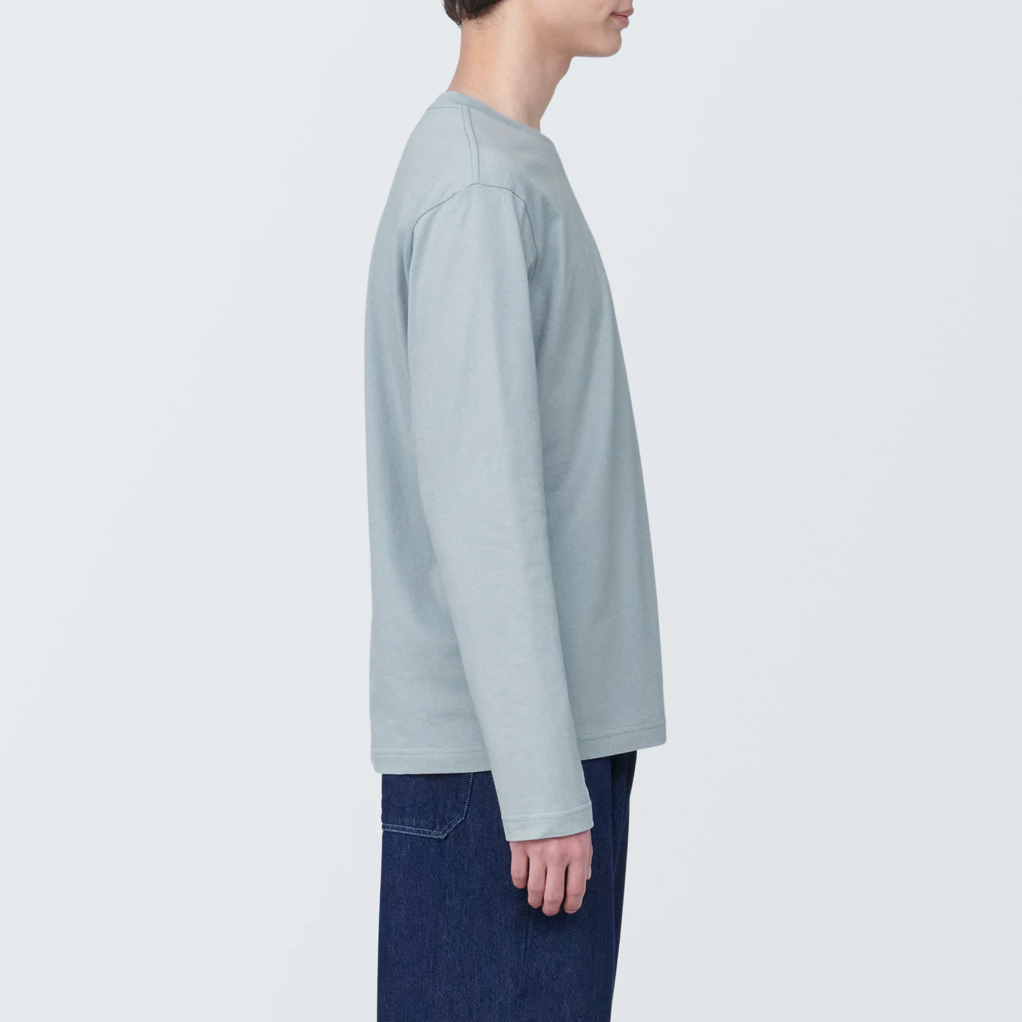 Men's Washed Jersey Crew Neck Long Sleeve T-Shirt - Image 5