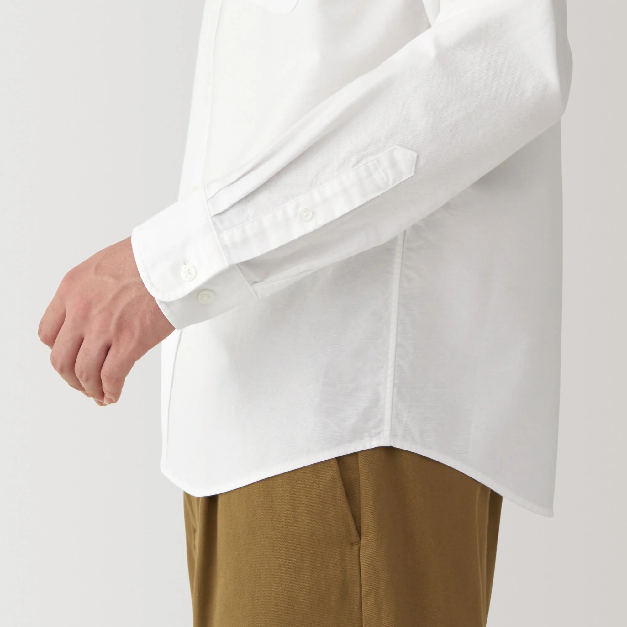 Men's Washed Oxford Button Down Long Sleeve Shirt - Image 16