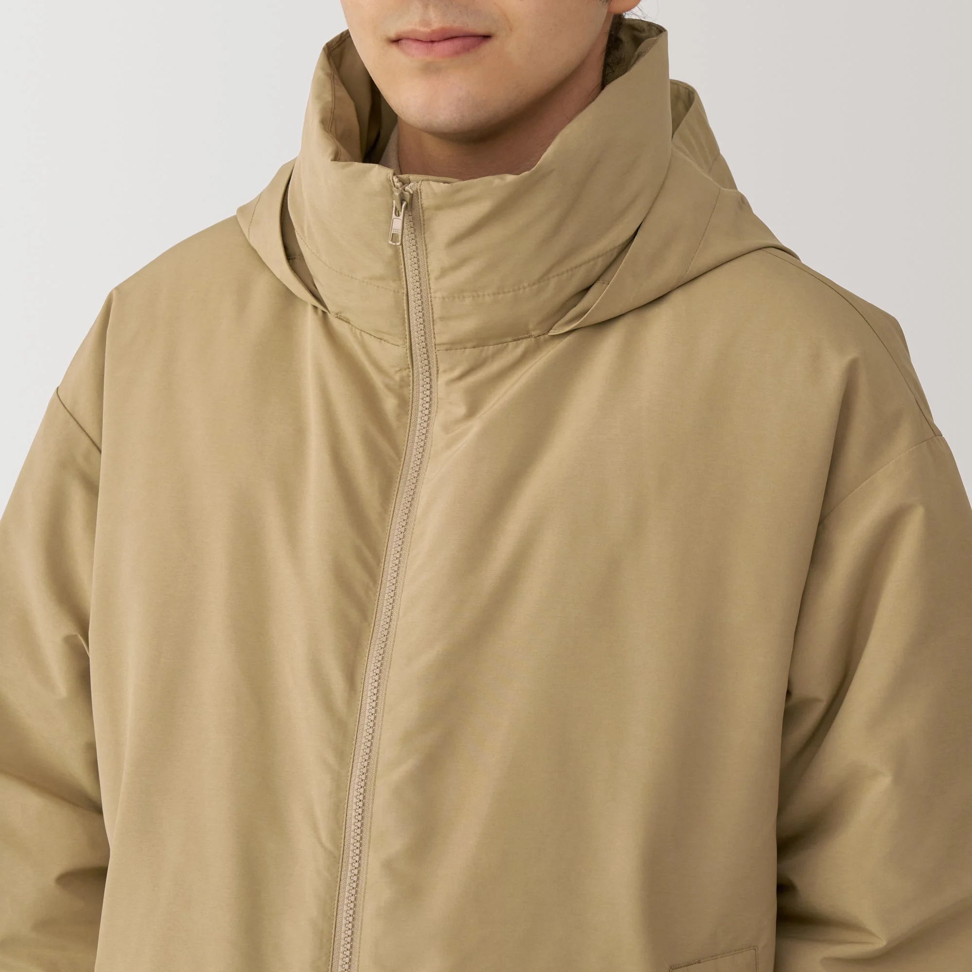 Men's Water Repellent Stand Collar Down Coat - Image 7