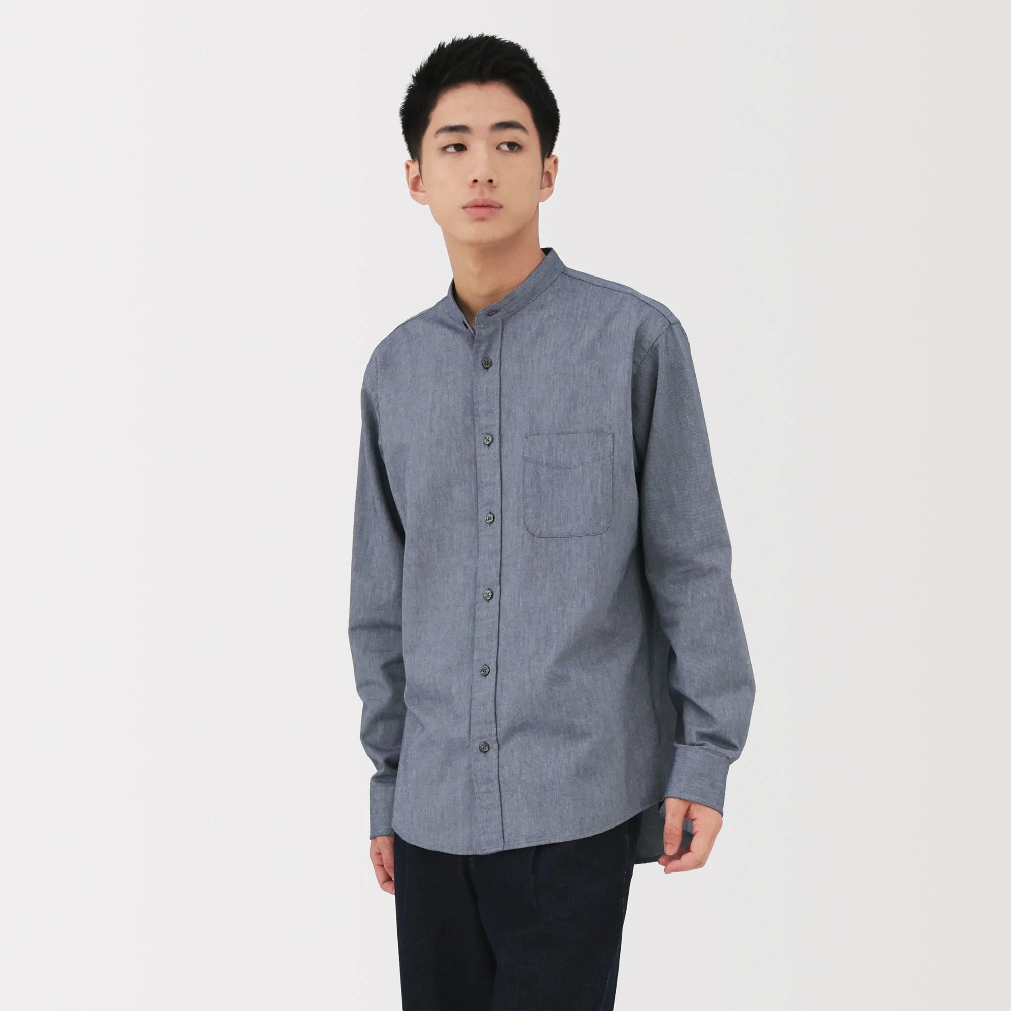 Oxford Stand Collar Shirt - Image 12
