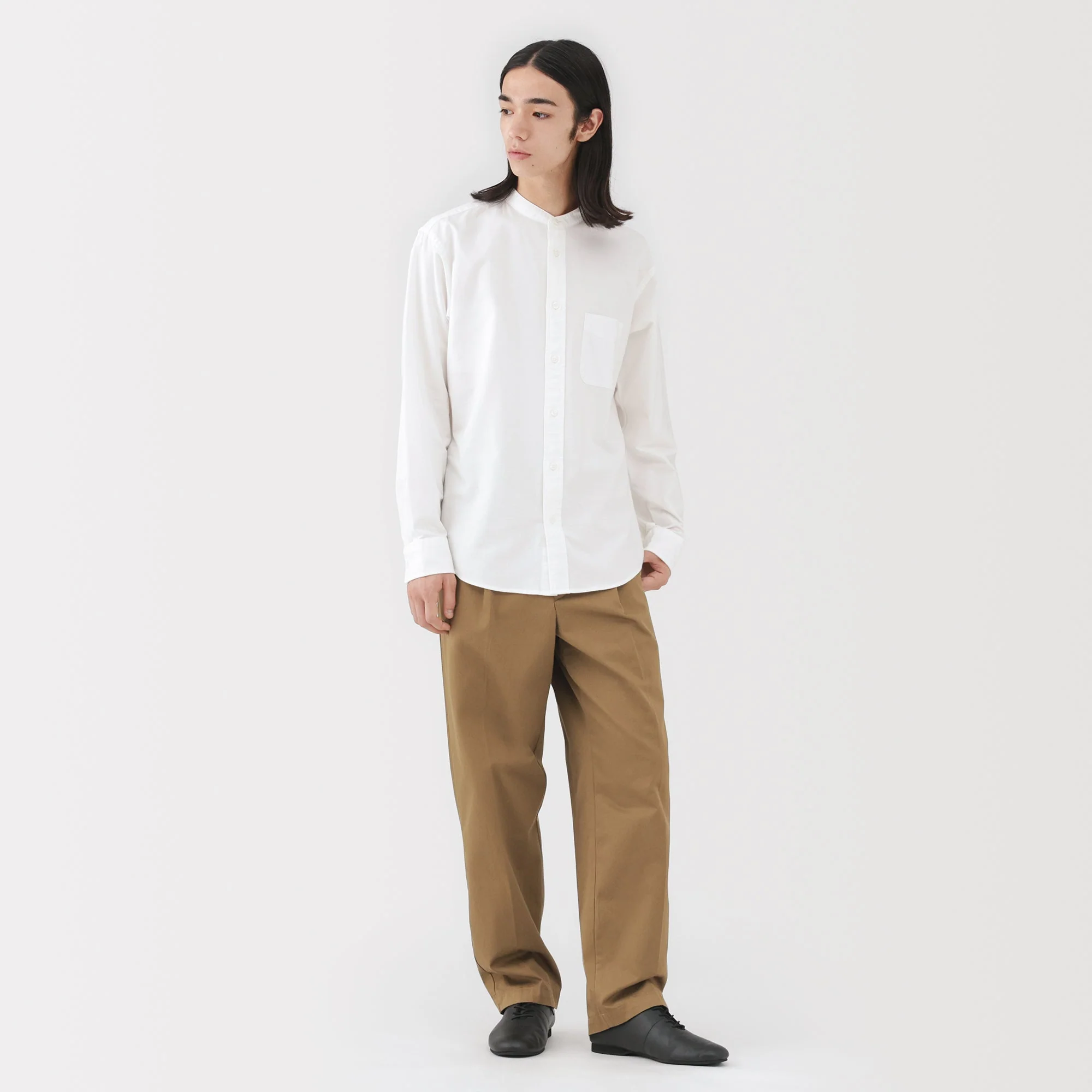 Oxford Stand Collar Shirt - Image 4