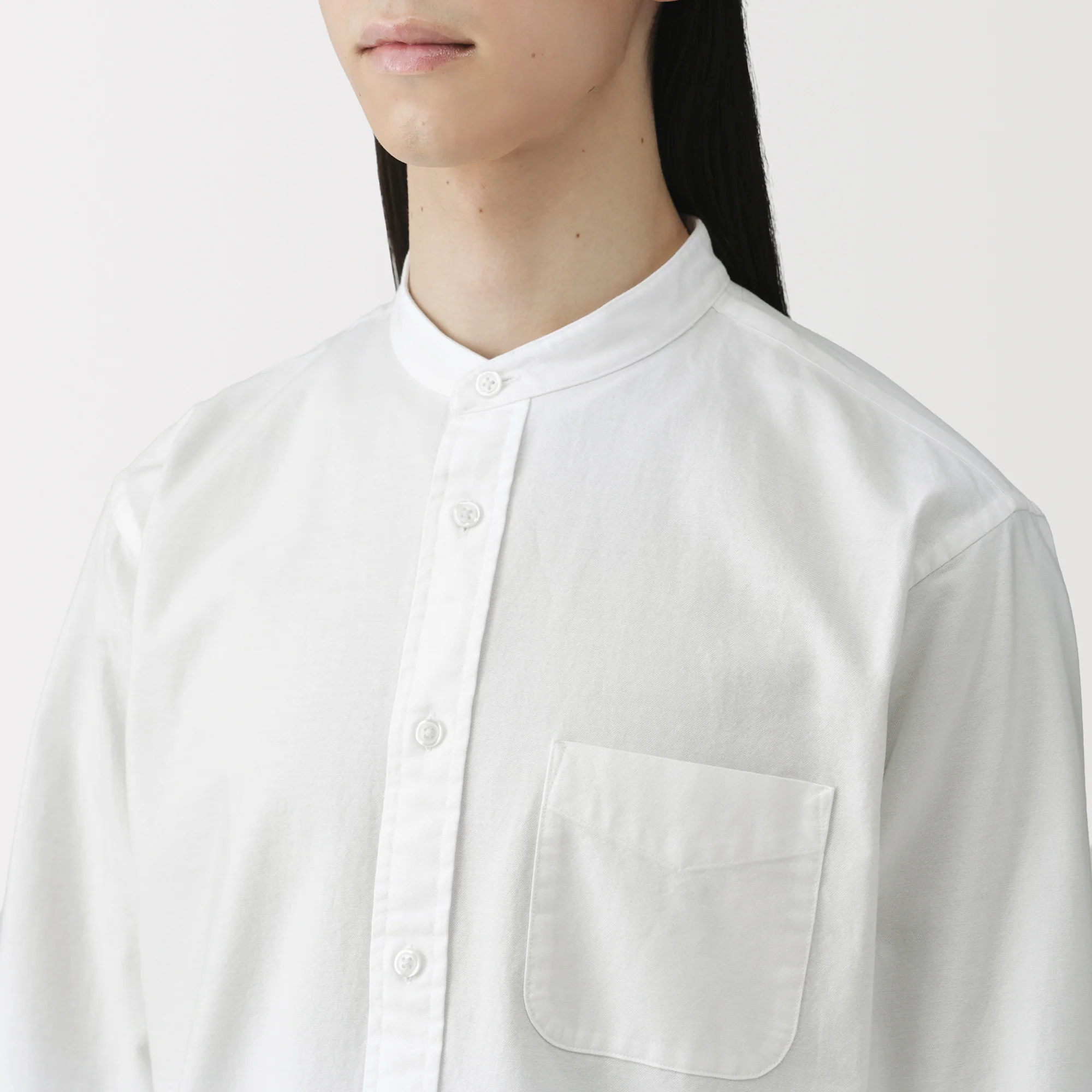 Oxford Stand Collar Shirt - Image 25