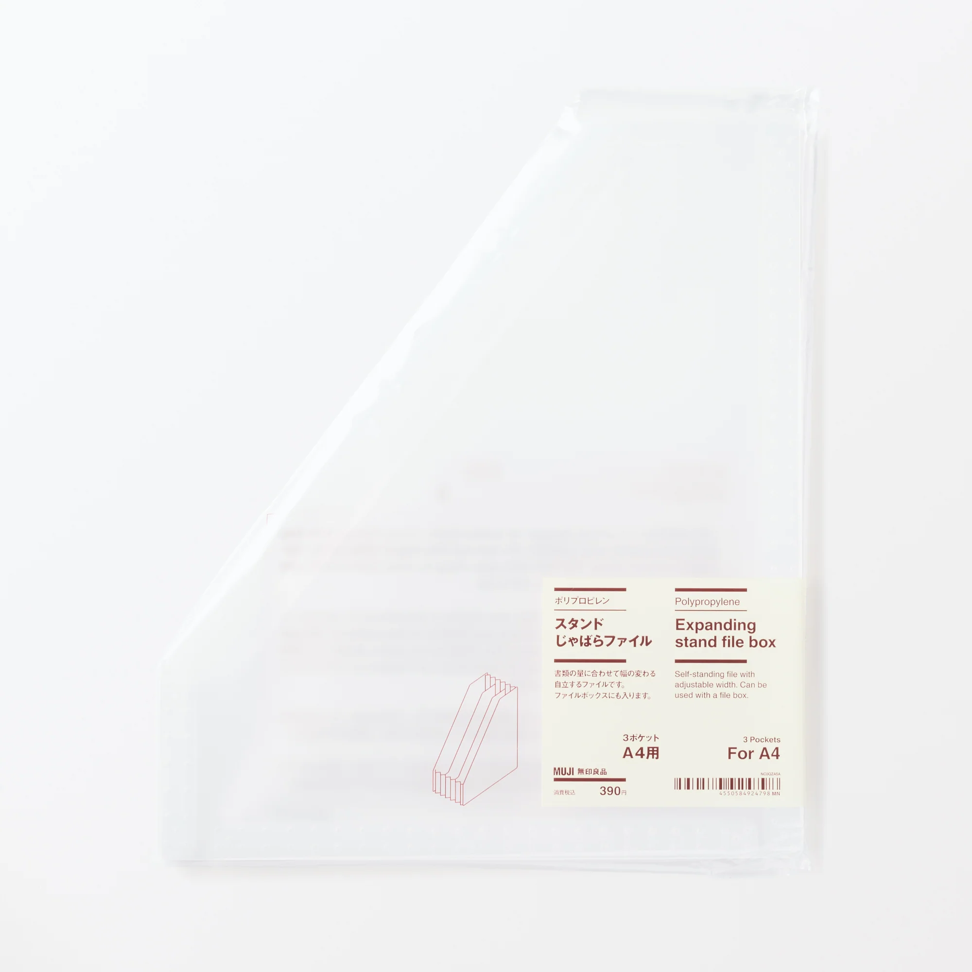 Polypropylene Expanding Stand File Box - A4 3 pockets - Image 8