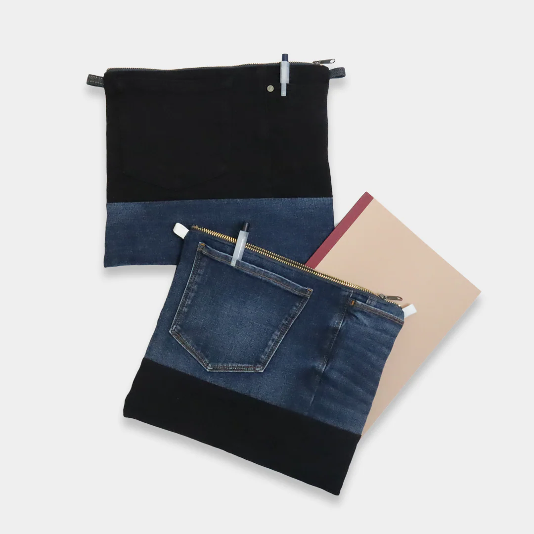 ReMUJI ReMade Denim Pouch
