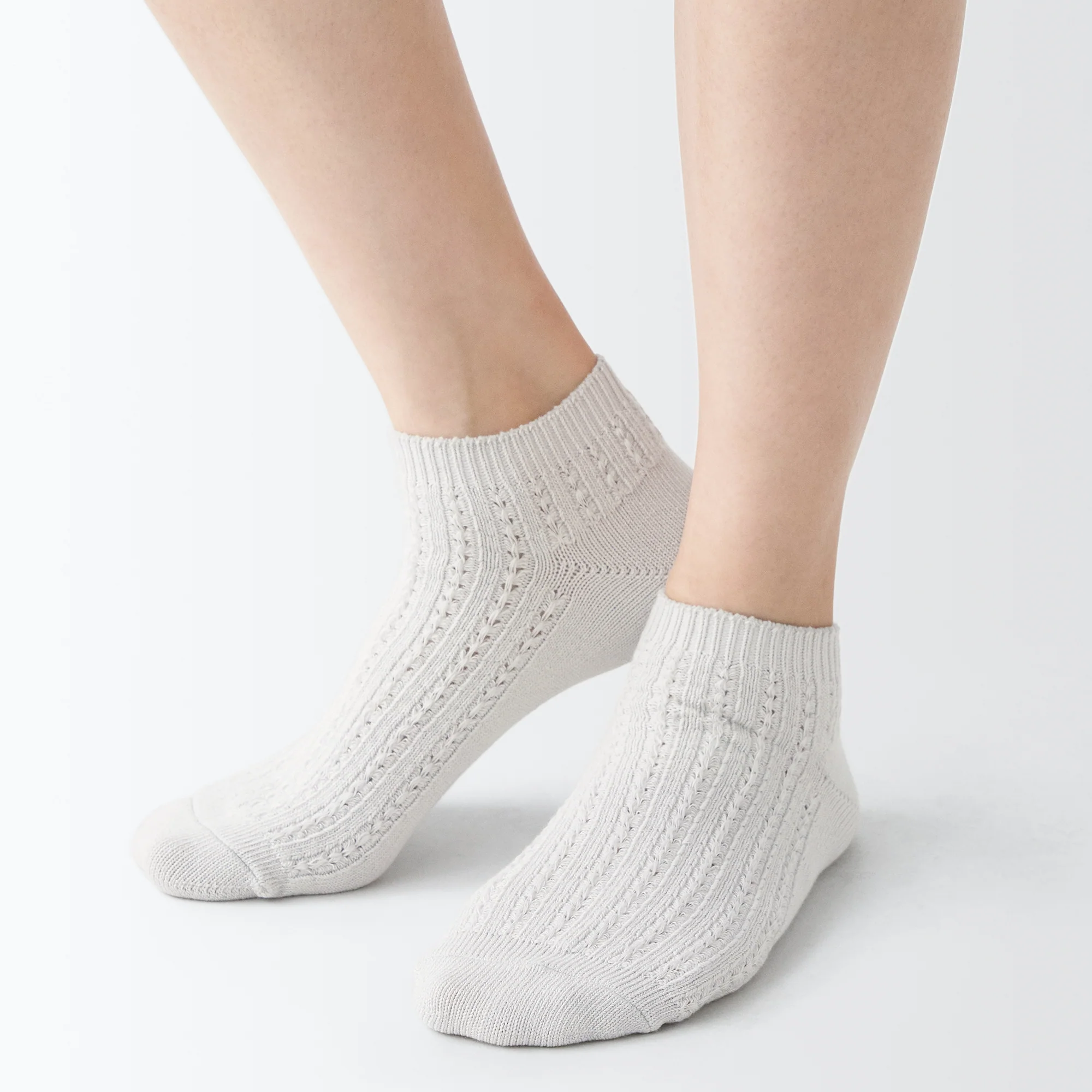 Right Angle Pattern Stitch Sneaker Socks - Image 6