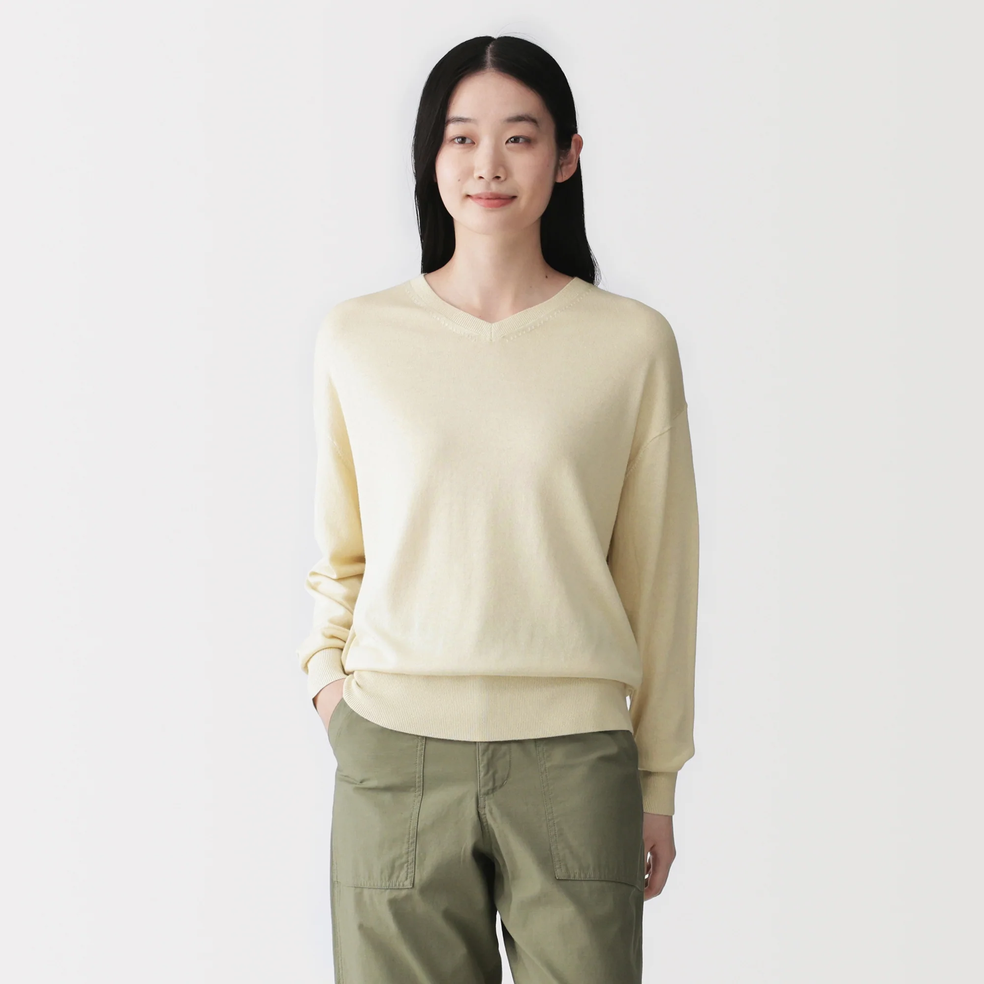 Soy Fiber Blend V-Neck Sweater - Image 16