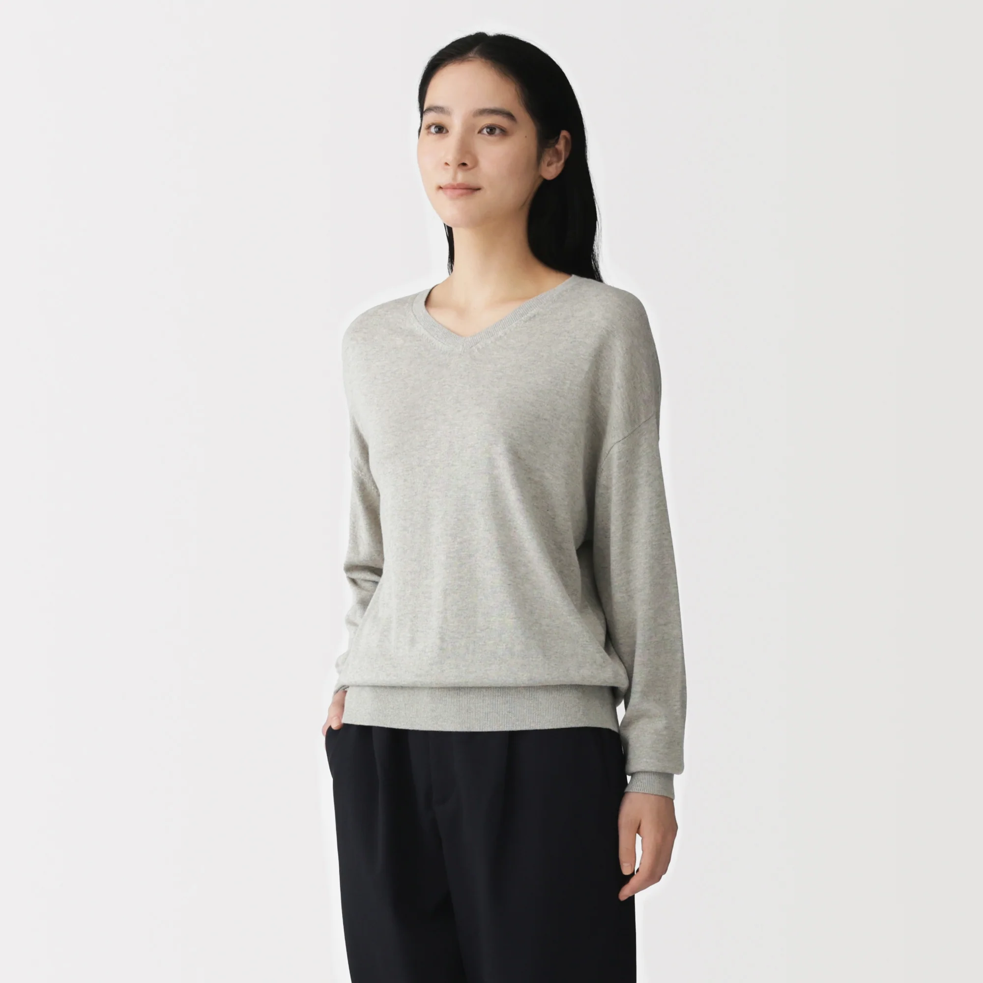 Soy Fiber Blend V-Neck Sweater - Image 9