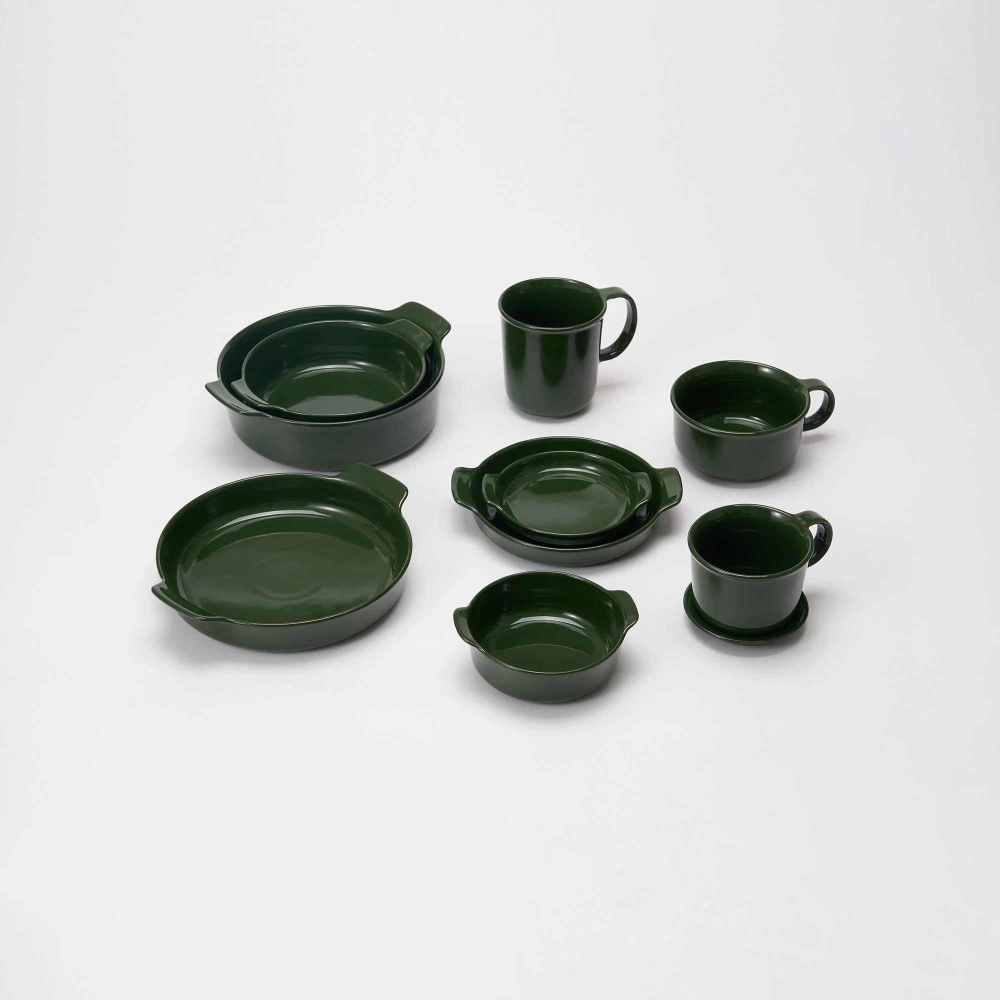 Stoneware Bowl (Dia. 6.6") - Dark Green - Image 8