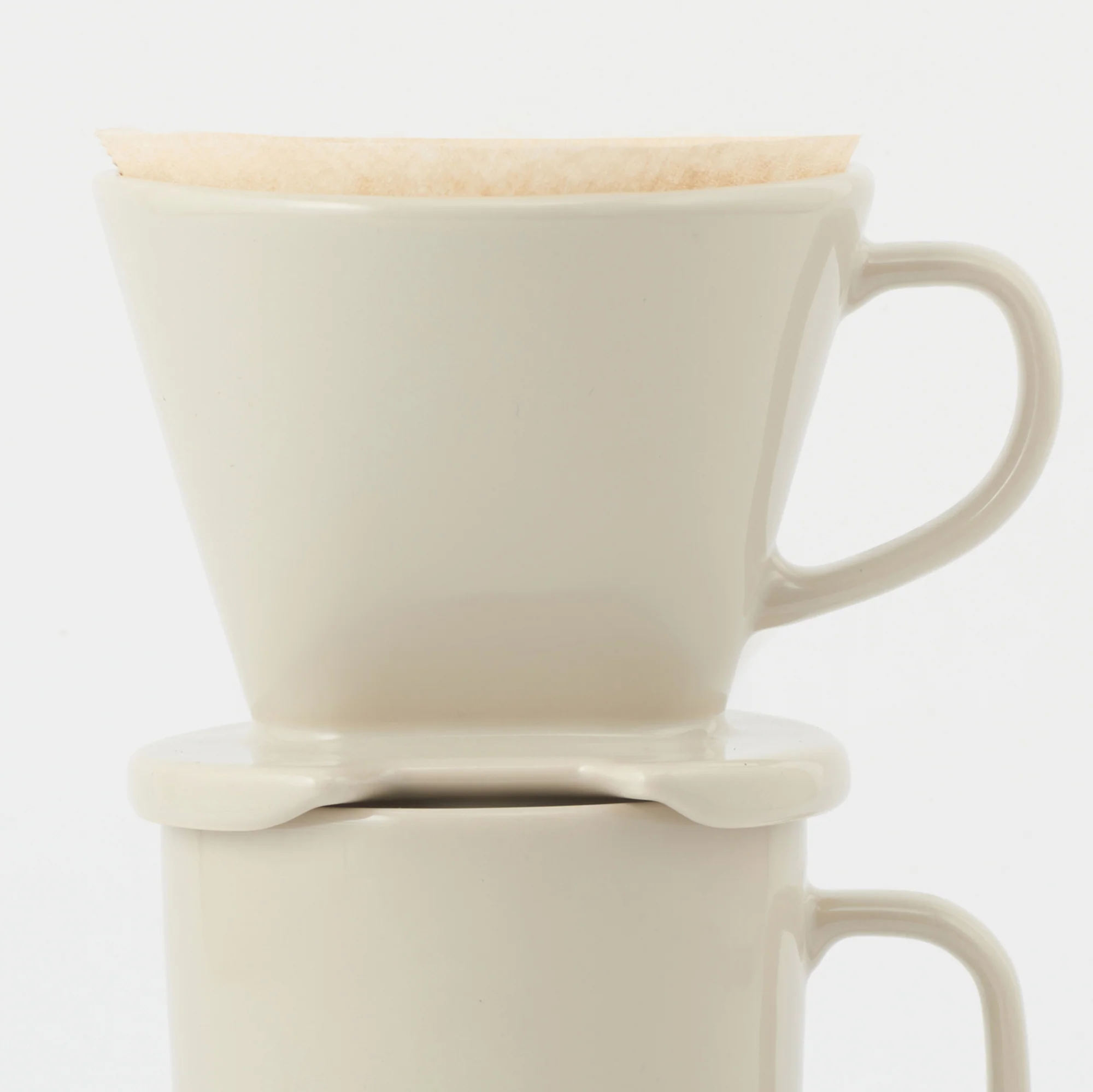 Stoneware Coffee Dripper - Gray Beige - Image 8