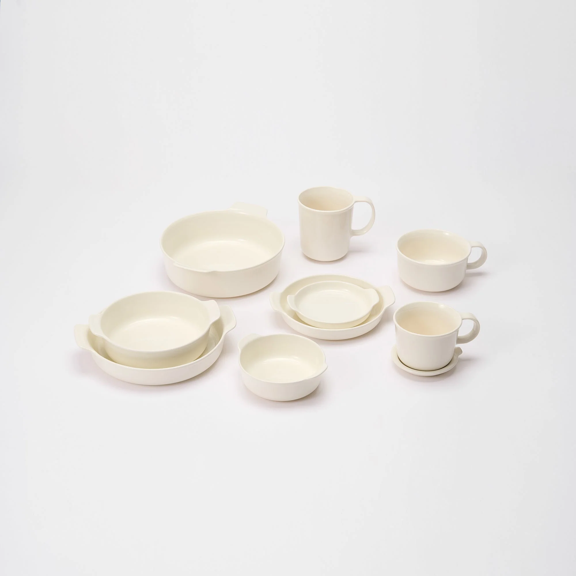 Stoneware Plate (Dia. 8.3") - Off White - Image 7