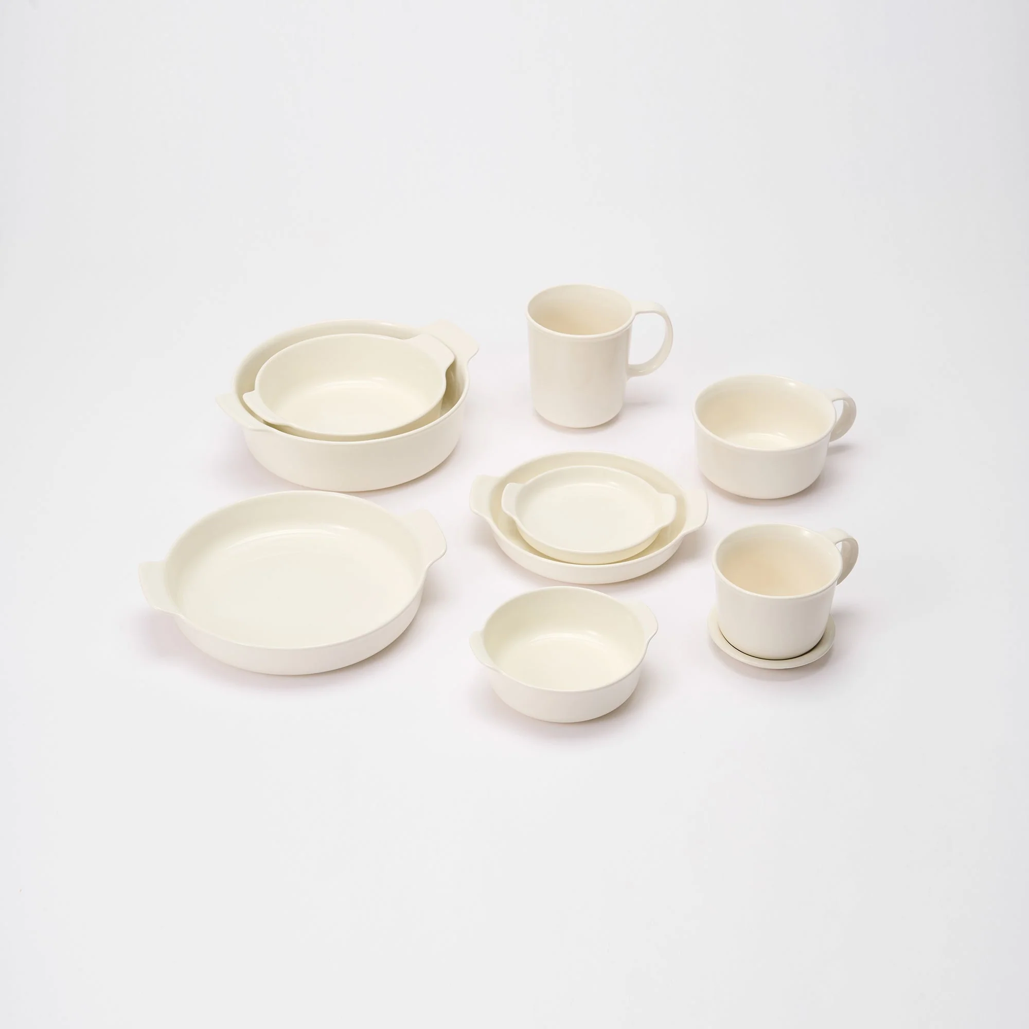 Stoneware Plate (Dia. 8.3") - Off White - Image 8