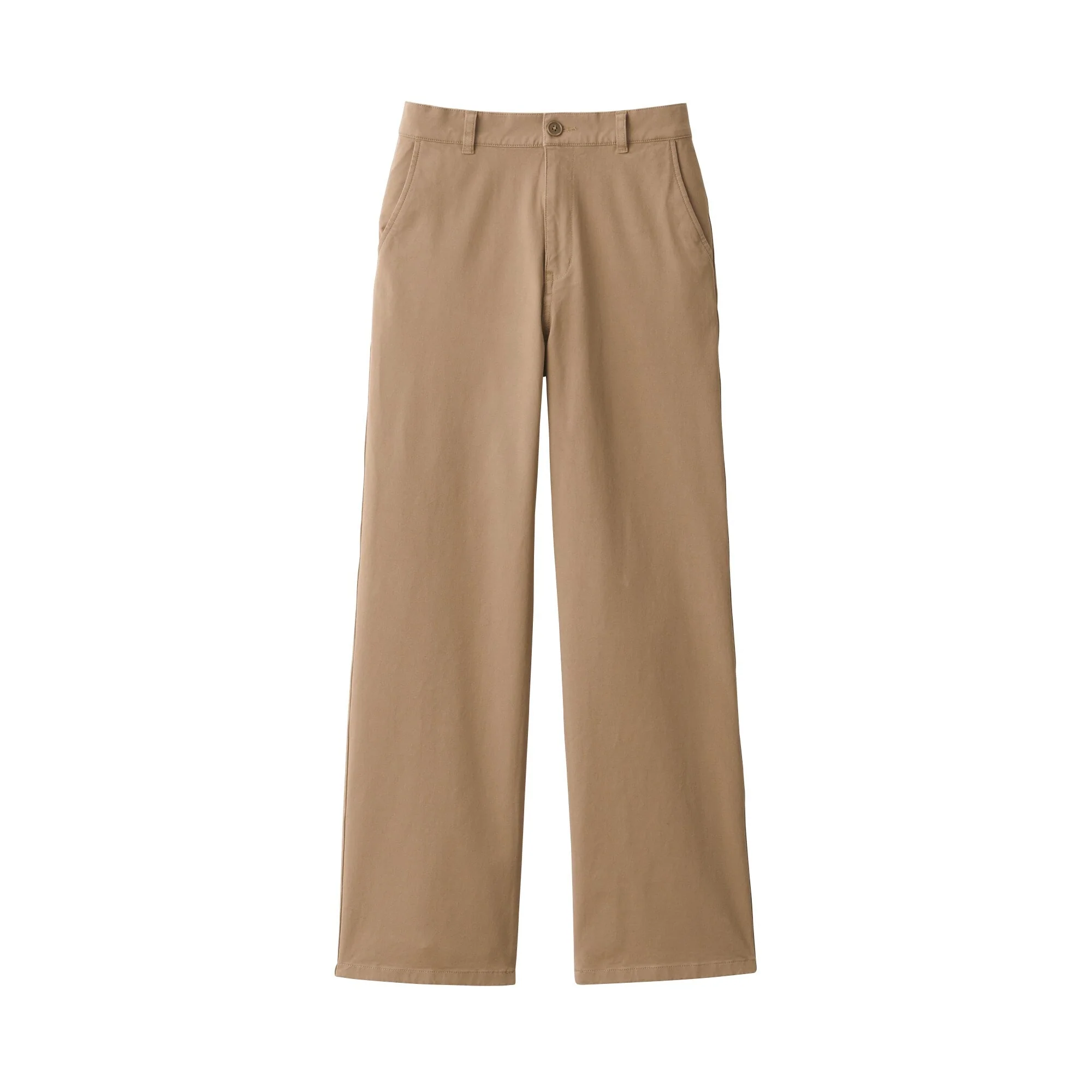 Women's 4-Way Stretch Chino Wide Straight Pants (L 32inch / 80cm) - Image 12