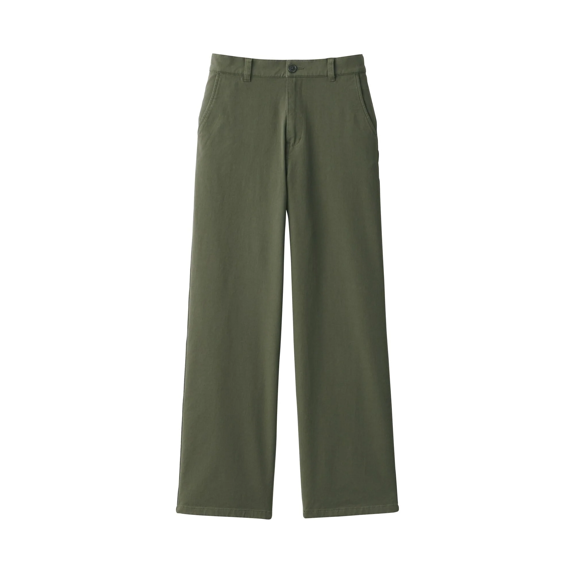 Women's 4-Way Stretch Chino Wide Straight Pants (L 32inch / 80cm) - Image 22