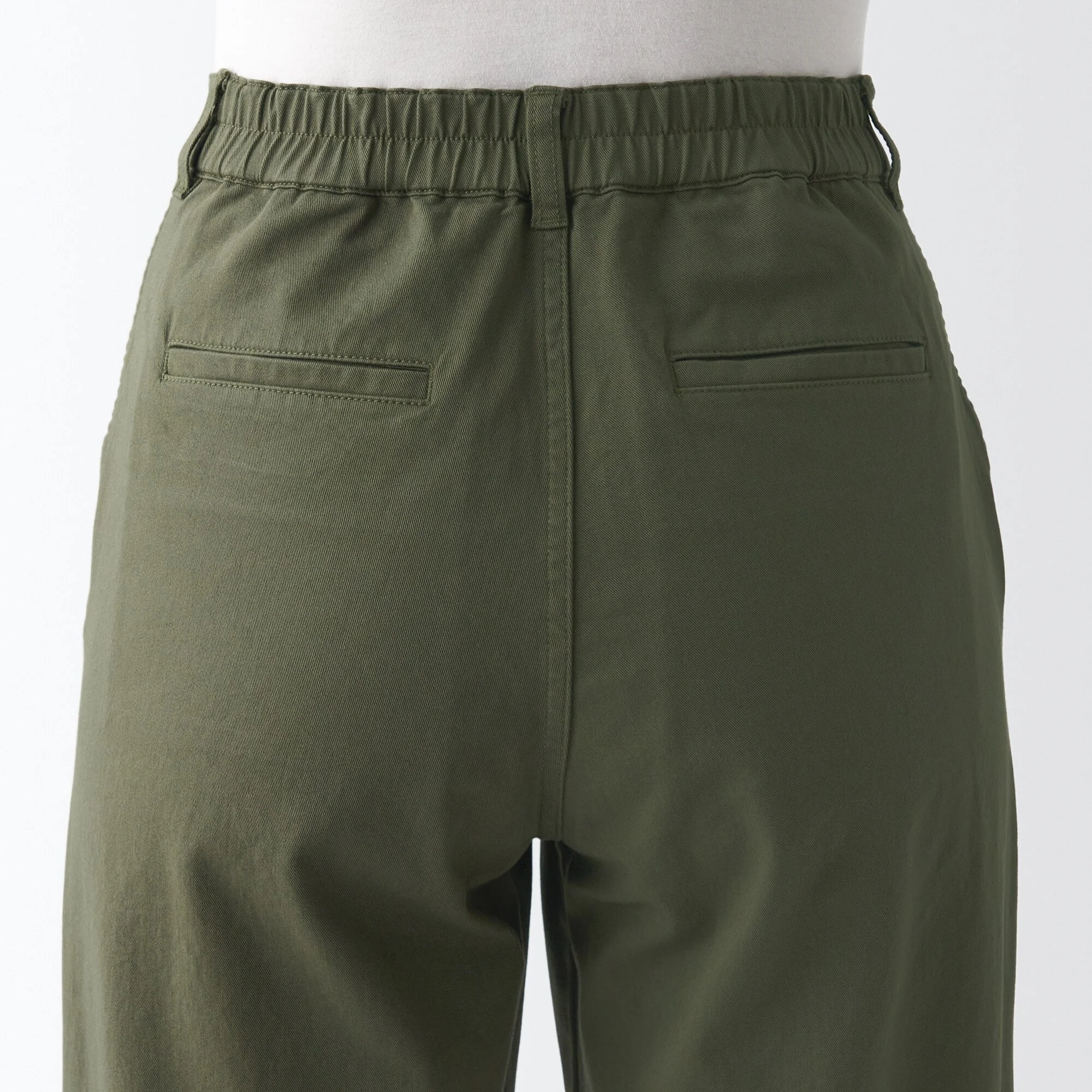 Women's 4-Way Stretch Chino Wide Straight Pants (L 32inch / 80cm) - Image 28