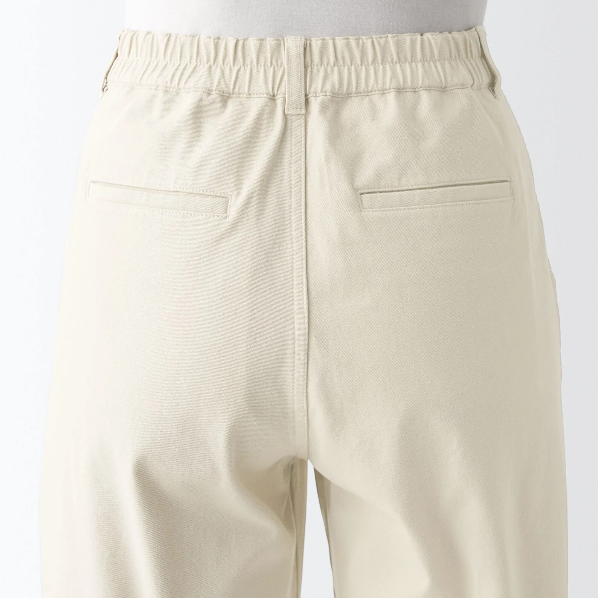 Women's 4-Way Stretch Chino Wide Straight Pants (L 32inch / 80cm) - Image 8