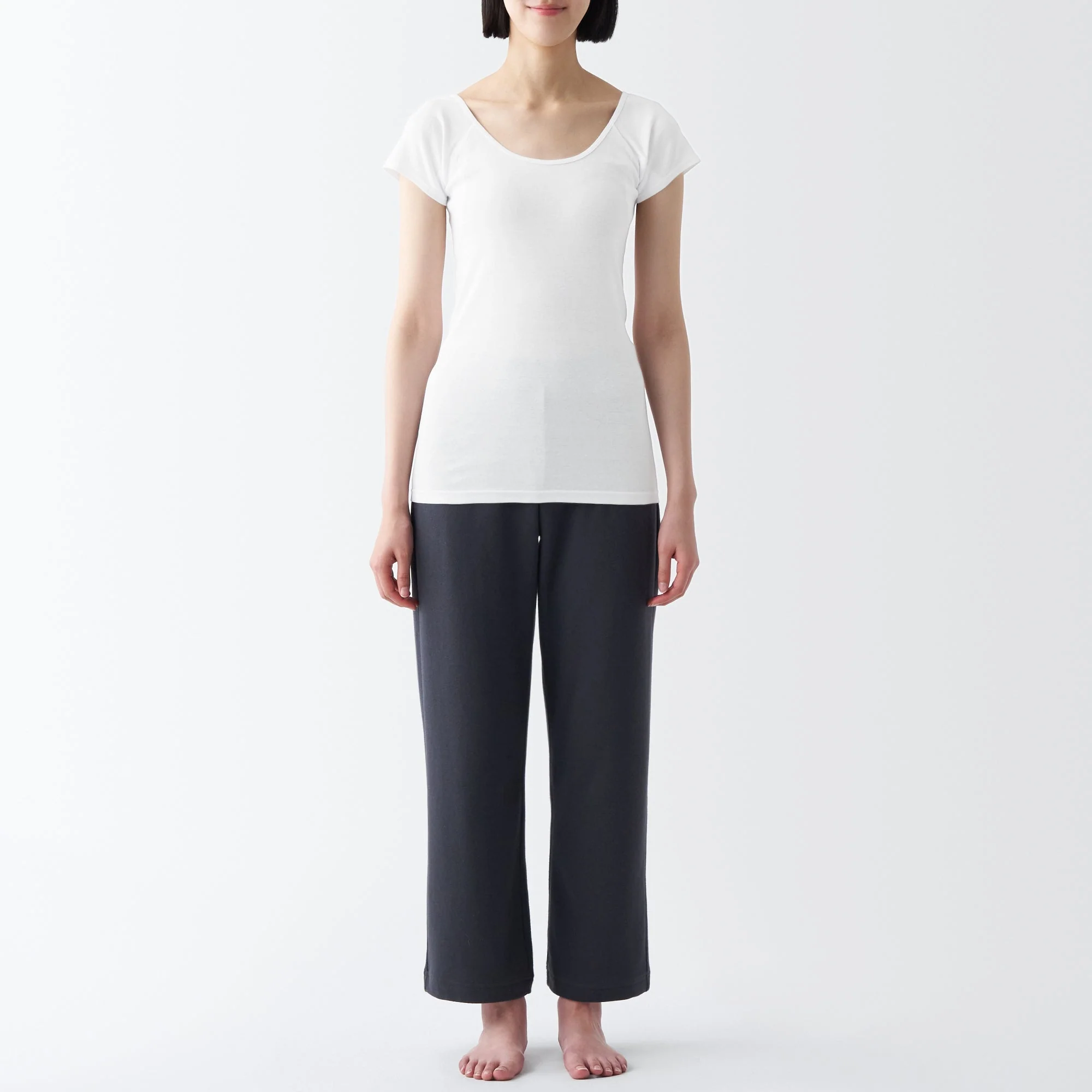 Women's Breathable Cotton French Sleeve T-Shirt with Sweat Pad - Image 11