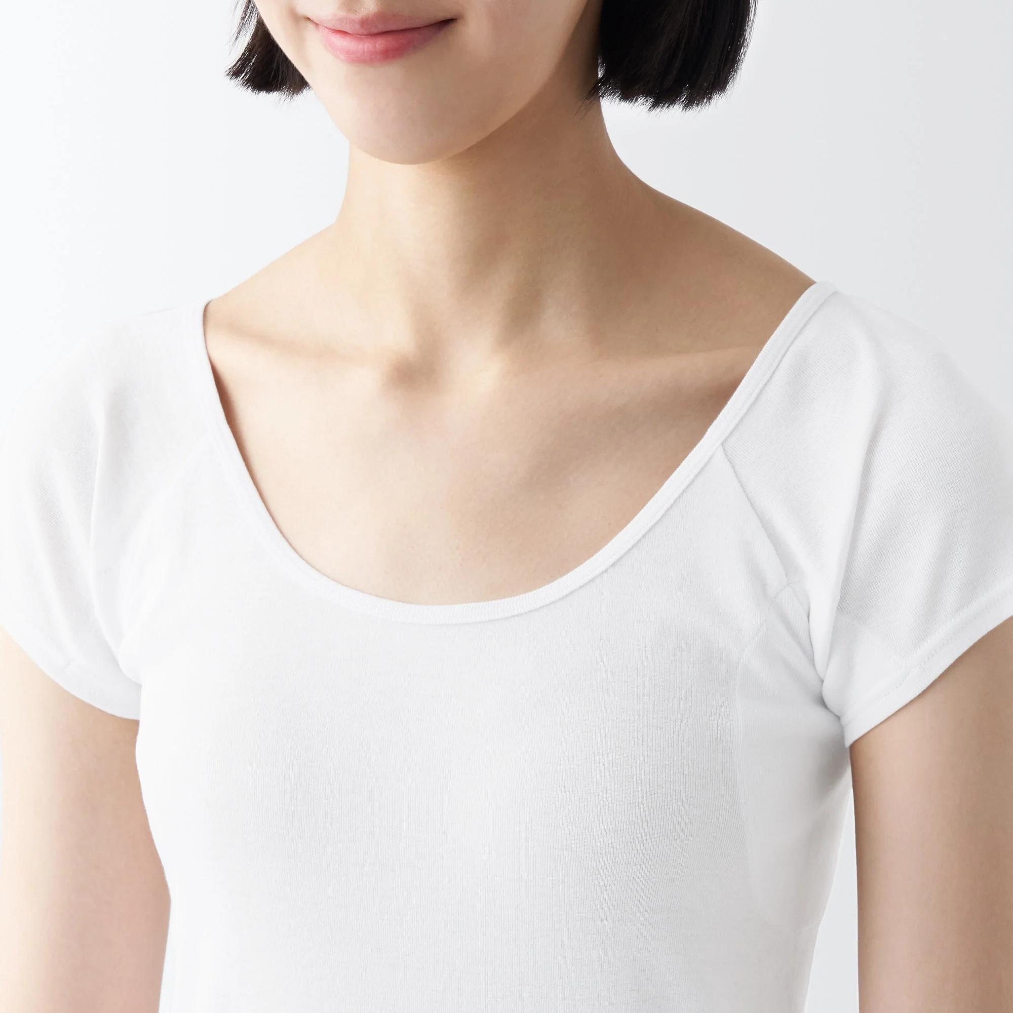 Women's Breathable Cotton French Sleeve T-Shirt with Sweat Pad - Image 14