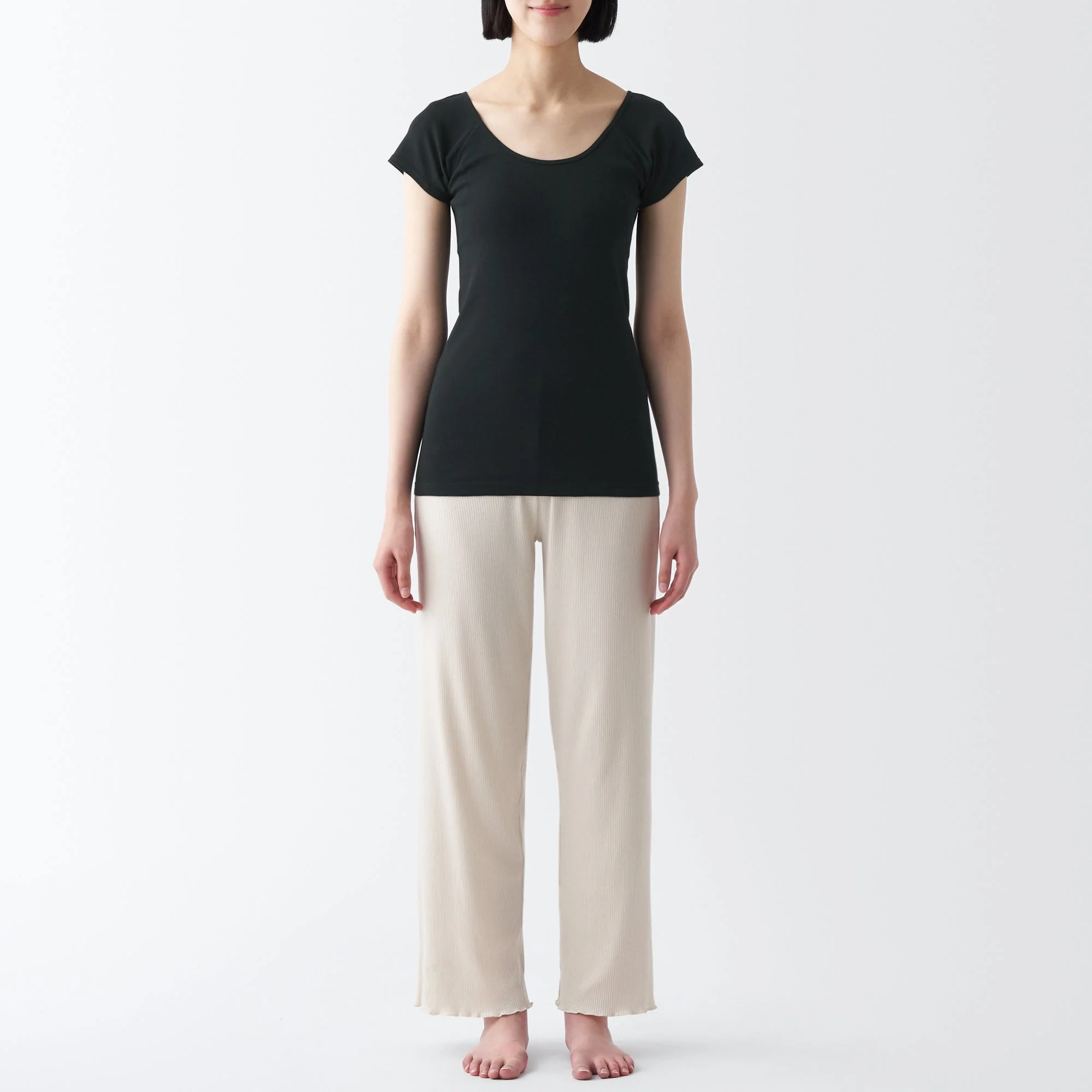 Women's Breathable Cotton French Sleeve T-Shirt with Sweat Pad - Image 19