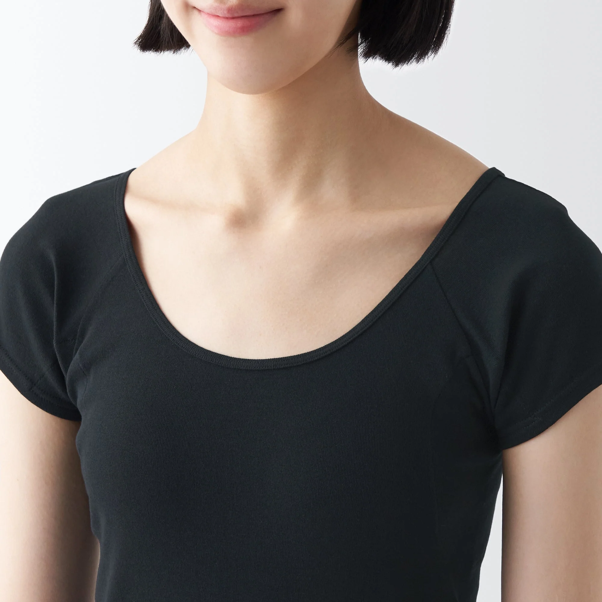 Women's Breathable Cotton French Sleeve T-Shirt with Sweat Pad - Image 22