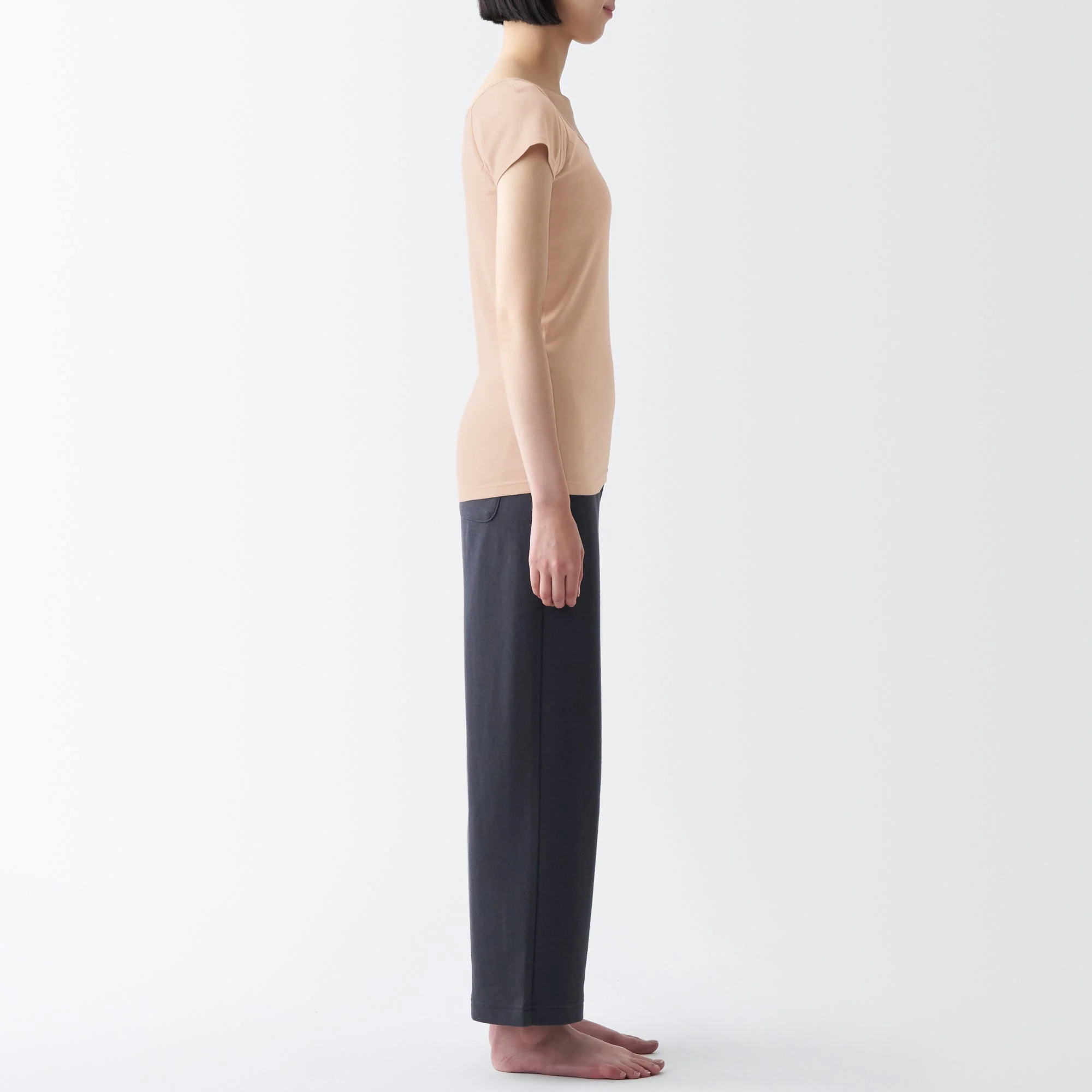 Women's Breathable Cotton French Sleeve T-Shirt with Sweat Pad - Image 28