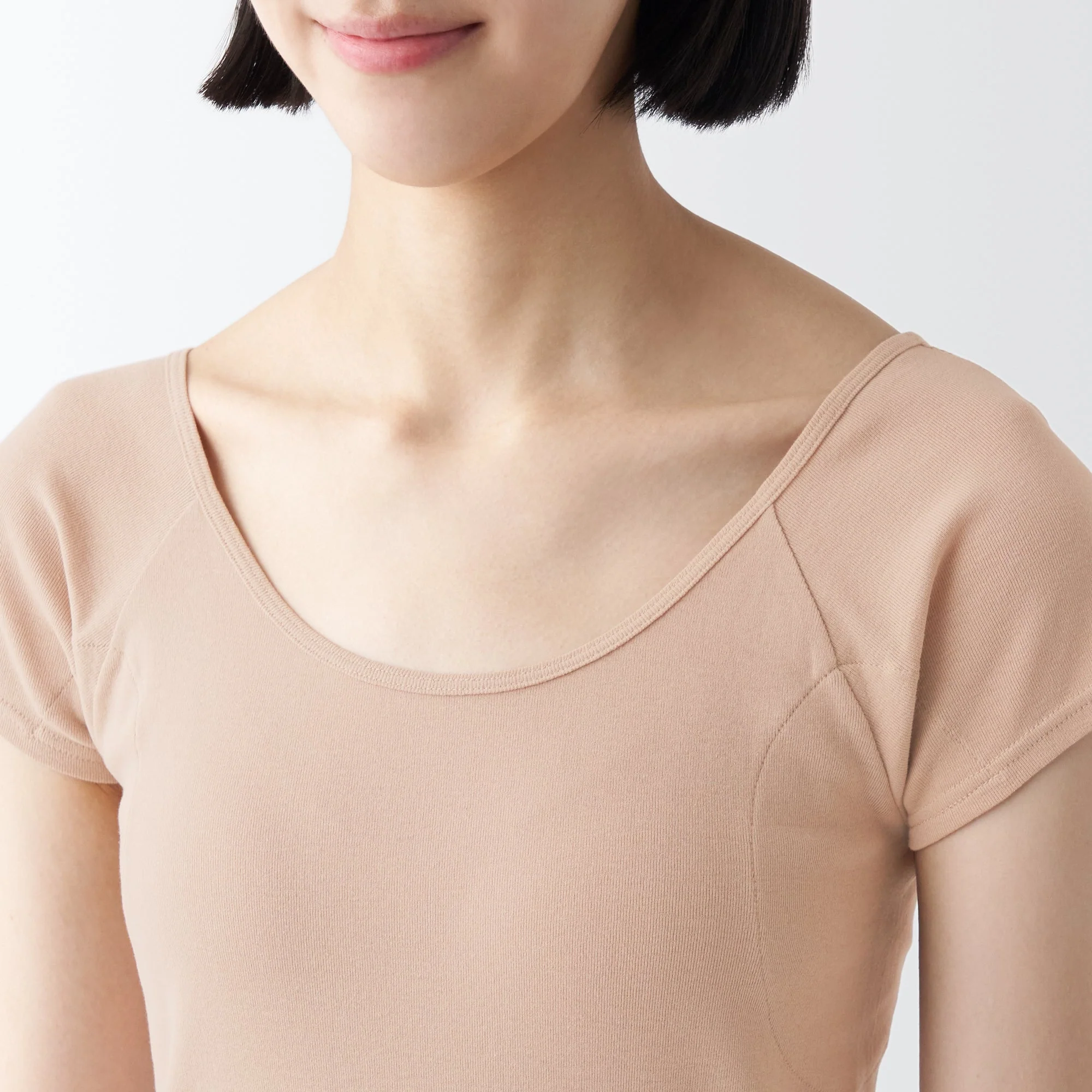 Women's Breathable Cotton French Sleeve T-Shirt with Sweat Pad - Image 30